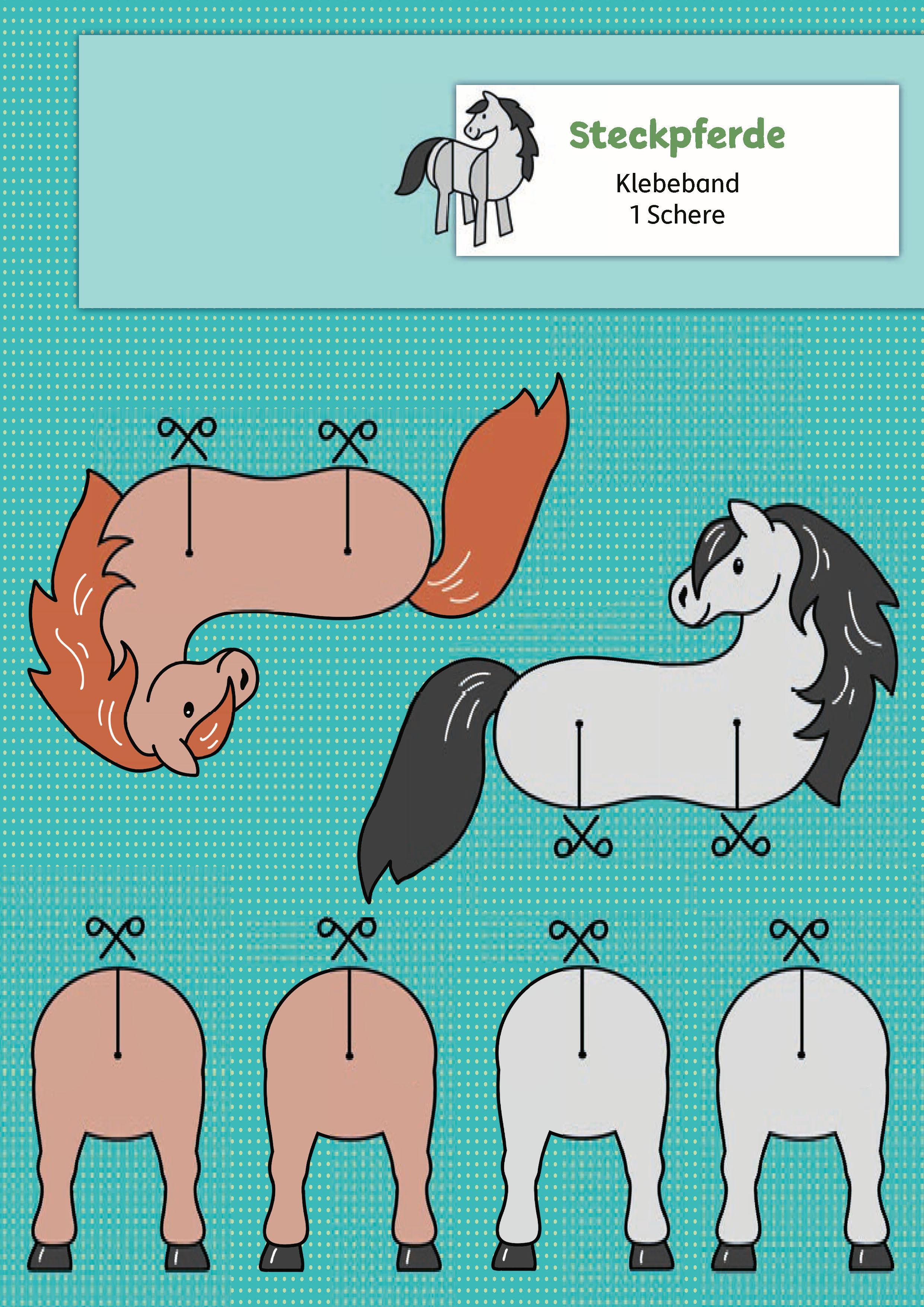 Beispielinhalt (Bild) Lass uns basteln - Bastelbuch ab 5 Jahre - Pferde und Ponys