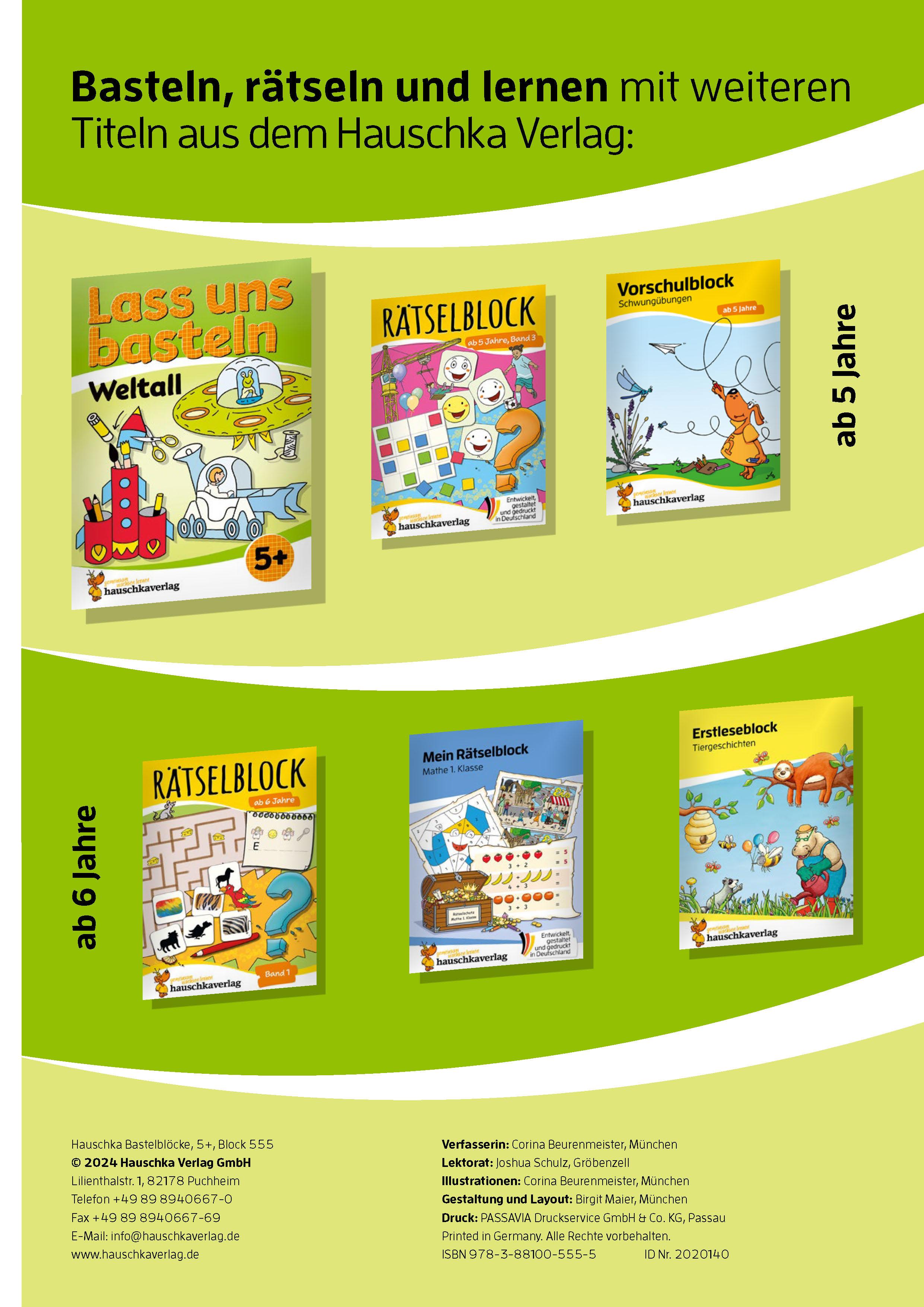 Beispielinhalt (Bild) Lass uns basteln - Bastelbuch ab 5 Jahre - Pferde und Ponys