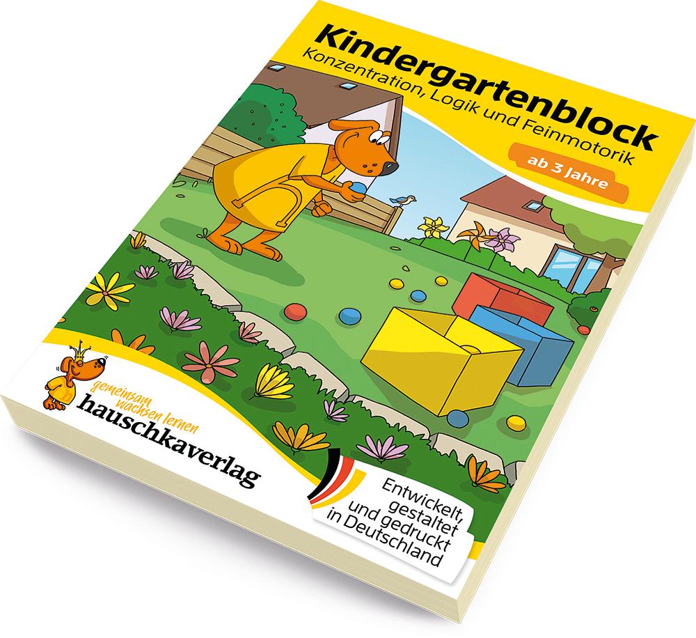 Beispielinhalt (Bild) Kindergartenblock ab 3 Jahre - Konzentration, Logik, Feinmotorik