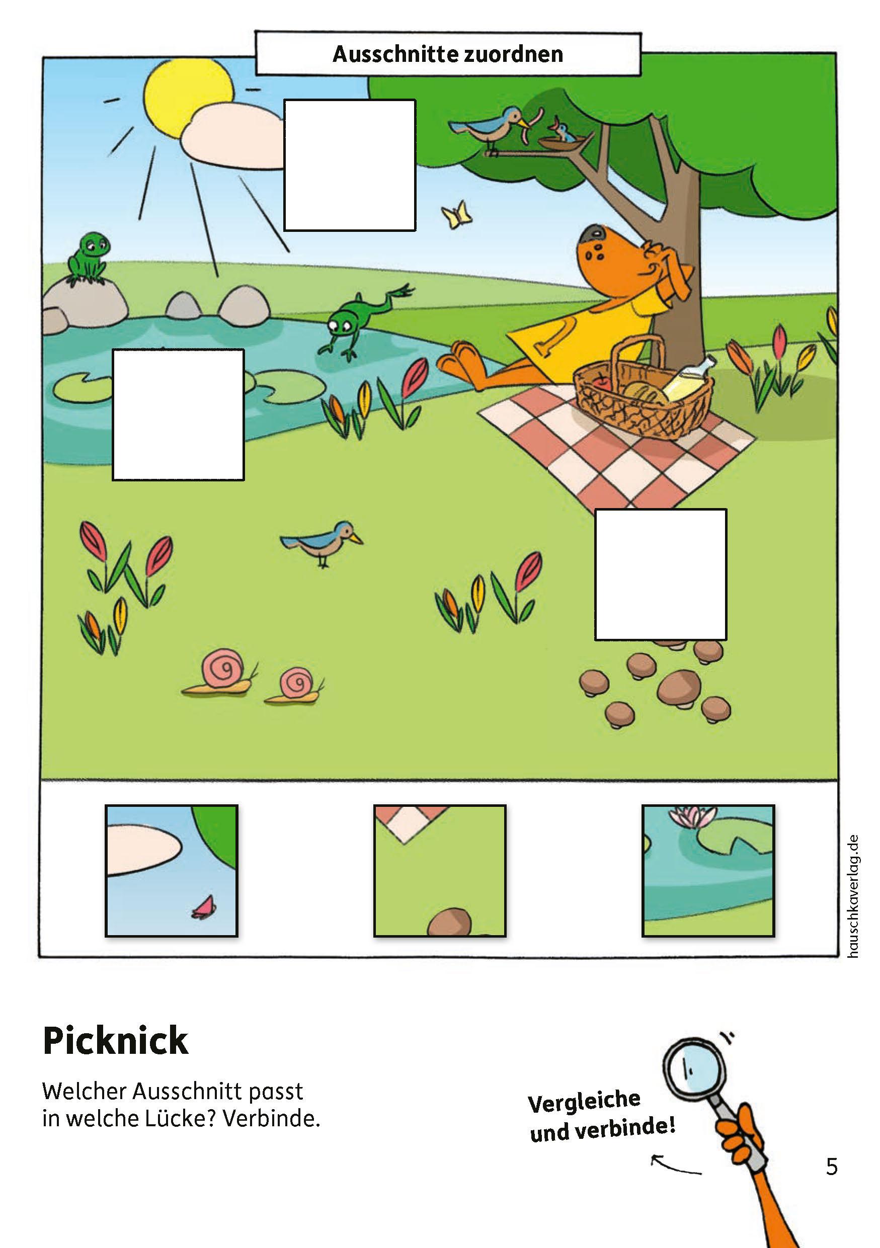 Beispielinhalt (Bild) Kindergartenblock ab 3 Jahre - Konzentration, Logik, Feinmotorik