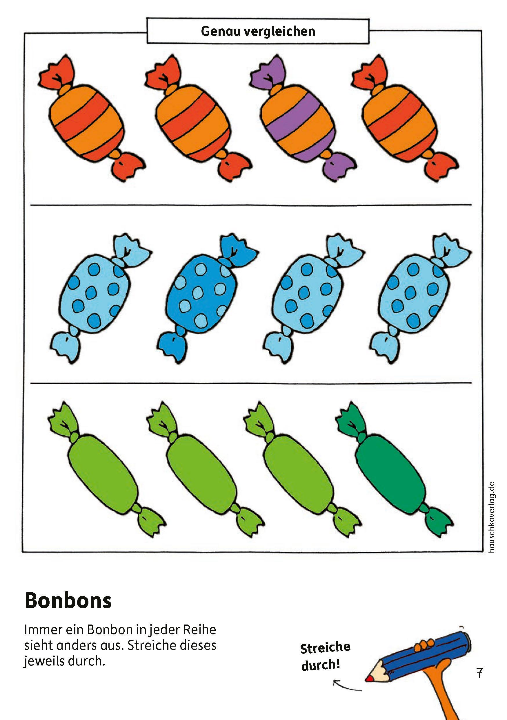 Beispielinhalt (Bild) Kindergartenblock ab 3 Jahre - Konzentration, Logik, Feinmotorik