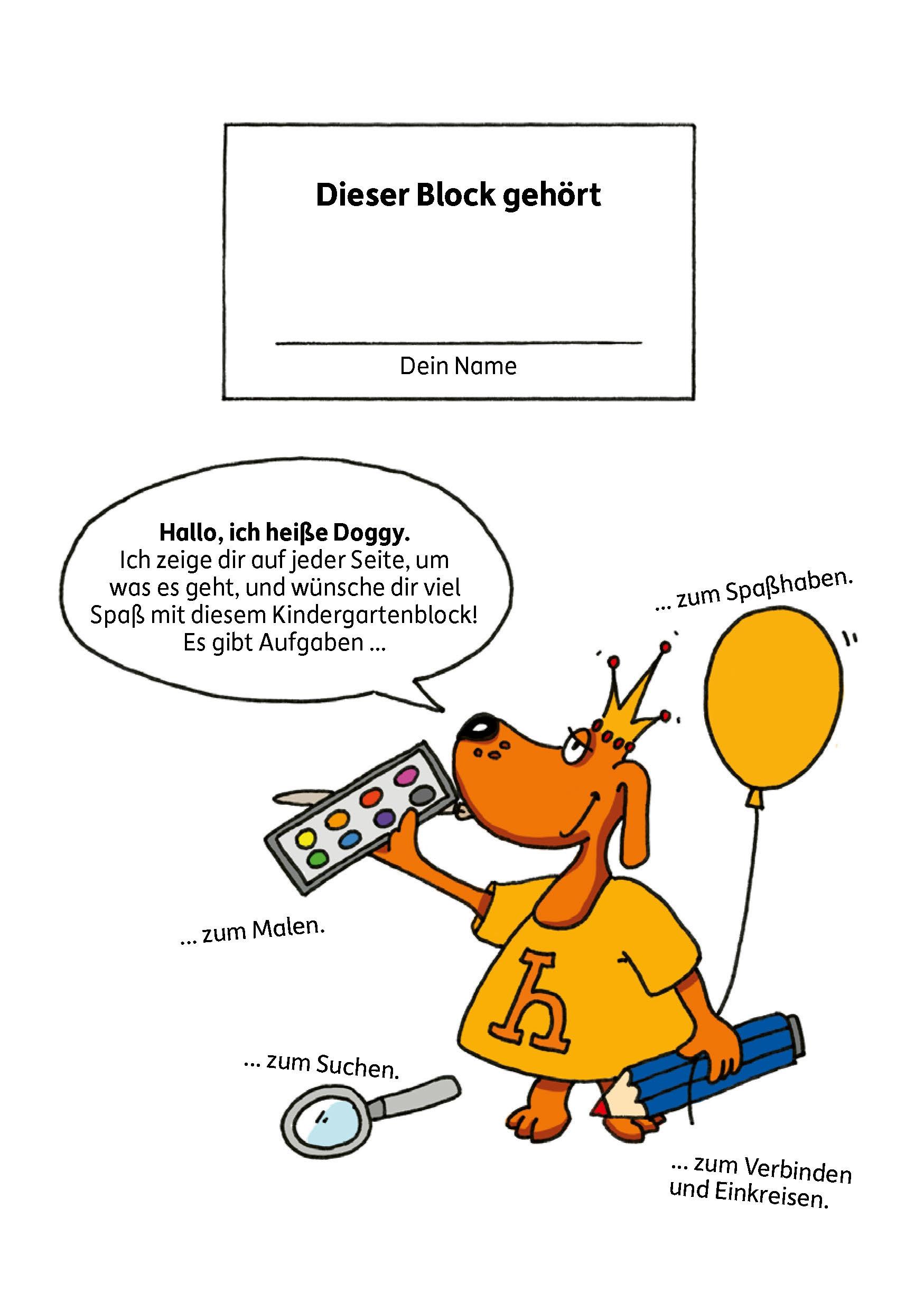 Beispielinhalt (Bild) Kindergartenblock ab 3 Jahre - Konzentration, Logik, Feinmotorik