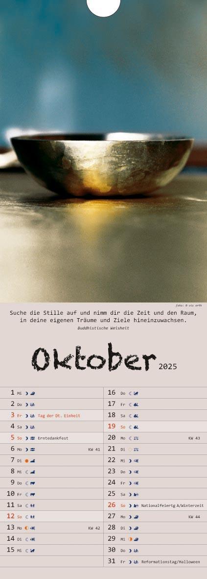 Beispielinhalt (Bild) Spirit of Meditation. Kalender 2025