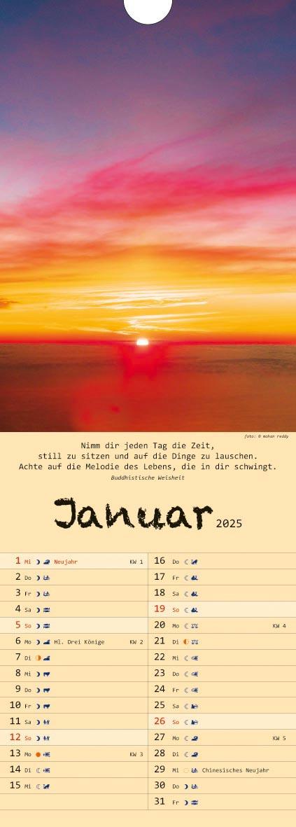 Beispielinhalt (Bild) Spirit of Meditation. Kalender 2025