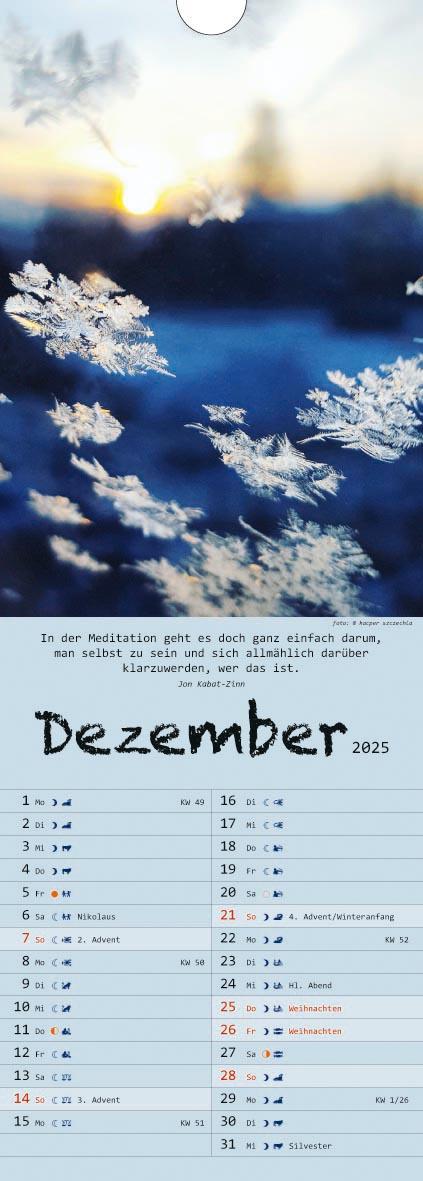Beispielinhalt (Bild) Spirit of Meditation. Kalender 2025
