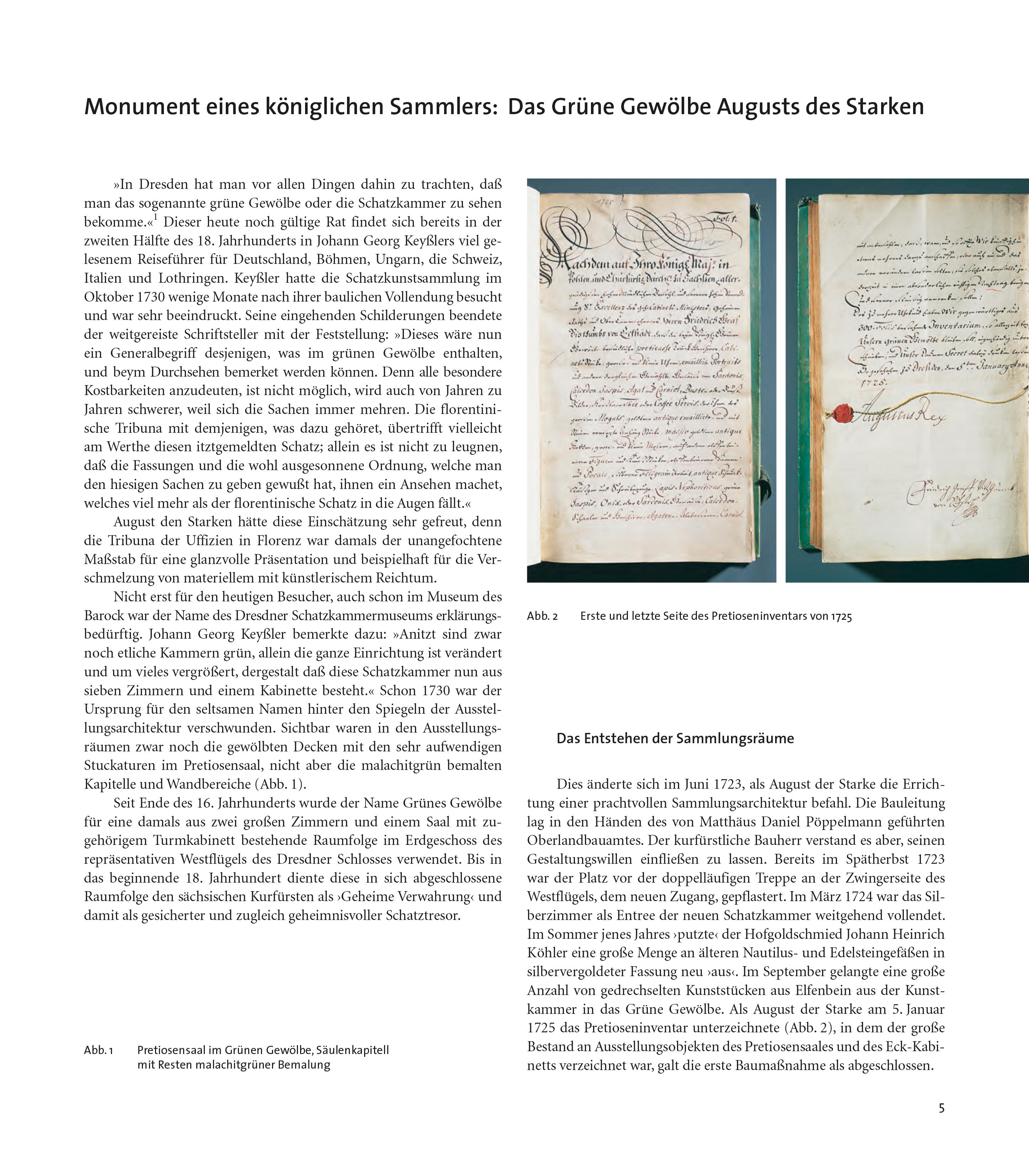 Beispielinhalt (Bild) Das Historische Grüne Gewölbe zu Dresden
