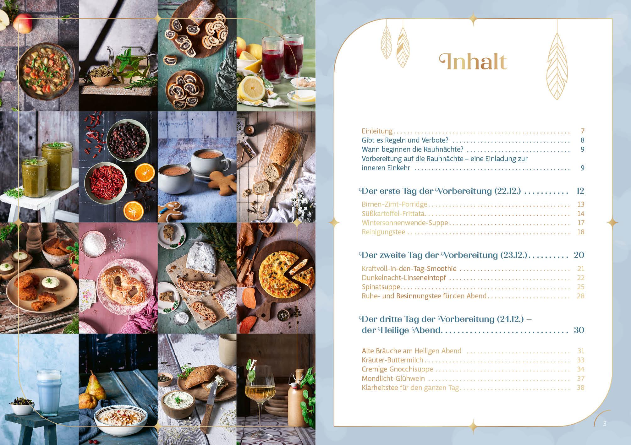 Beispielinhalt (Bild) Das Kochbuch für die Rauhnächte