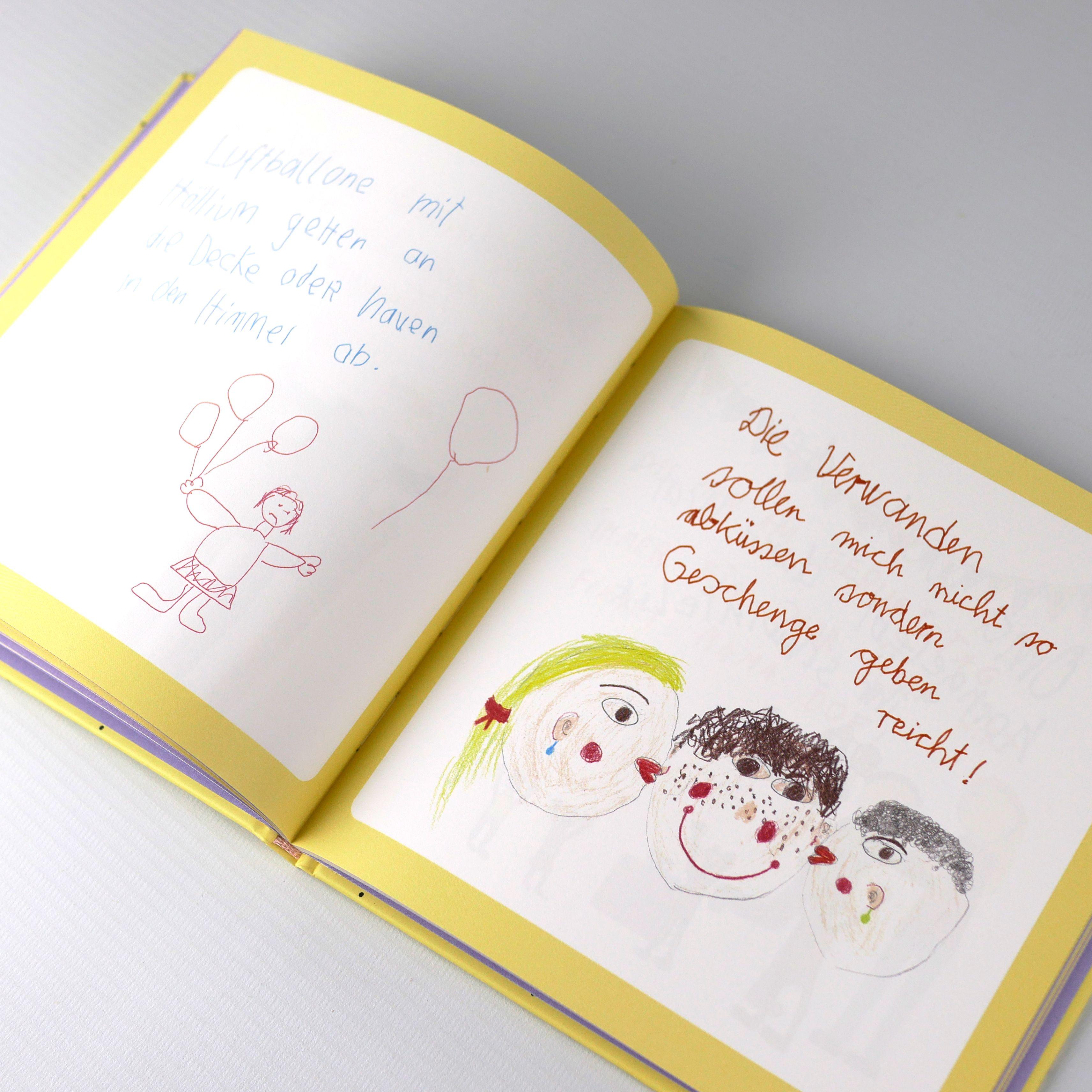 Beispielinhalt (Bild) Häpibösdei. Ich hab dich gans arg lieb!