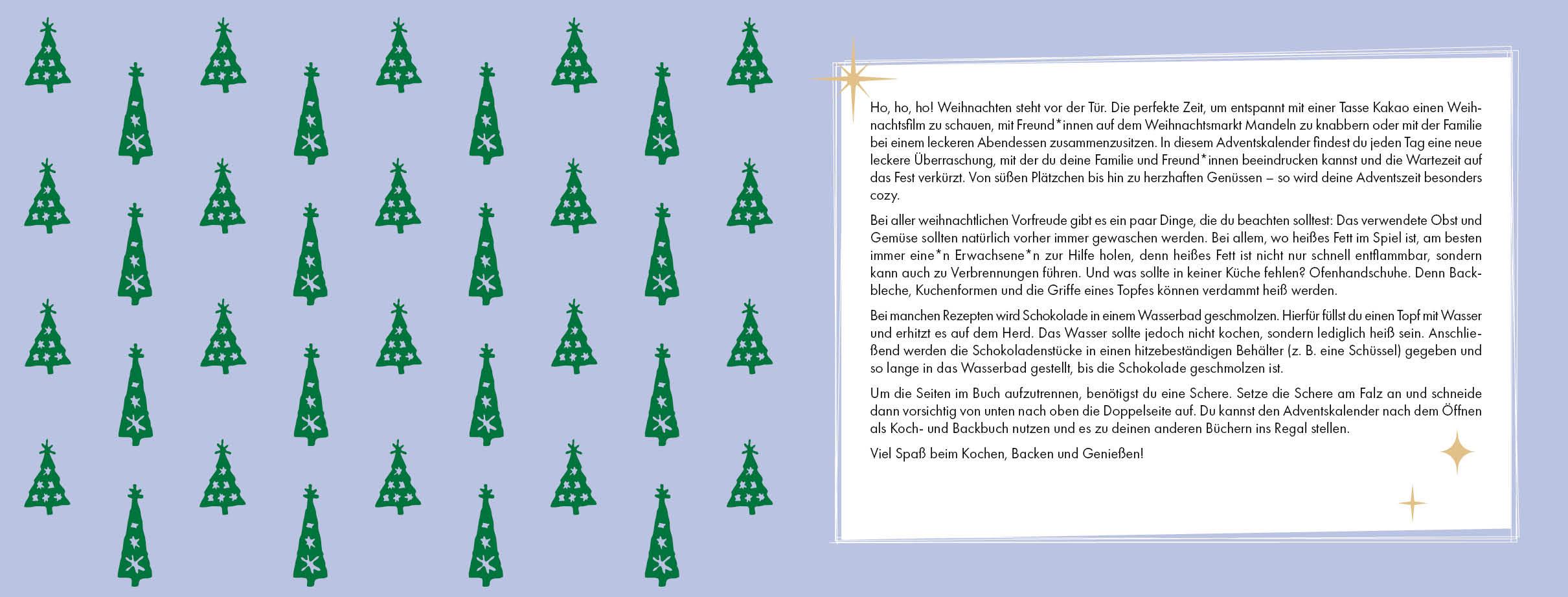 Beispielinhalt (Bild) Der Rezept-Adventskalender für Teenies