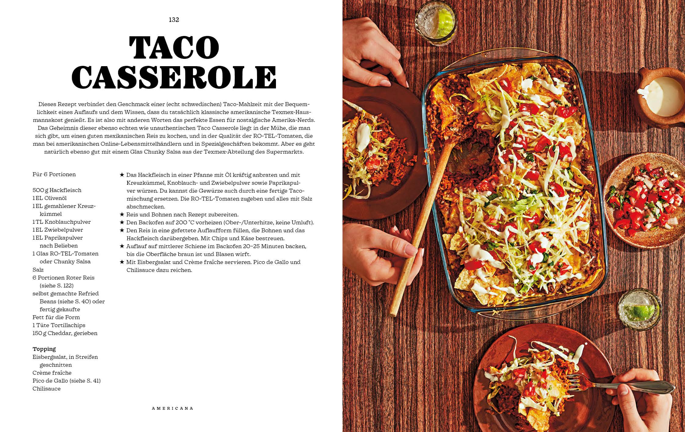 Beispielinhalt (Bild) Americana - Das Kochbuch