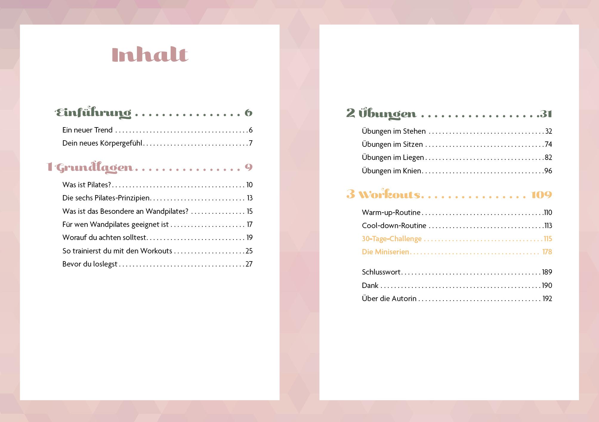 Beispielinhalt (Bild) Fit mit Wandpilates