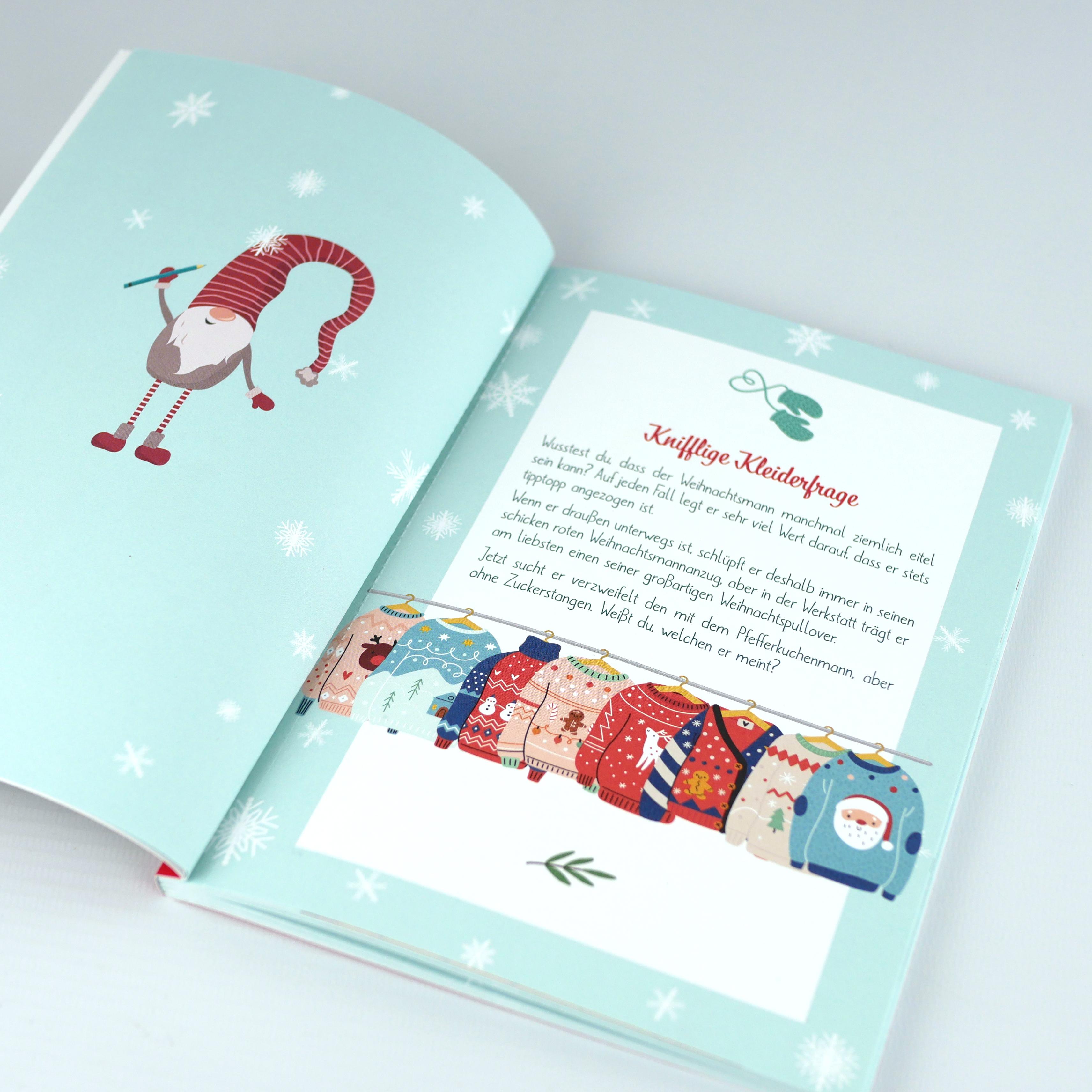 Beispielinhalt (Bild) Heute zieht ein Wichtel bei uns ein - Weihnachtliche Rätsel für die Adventszeit