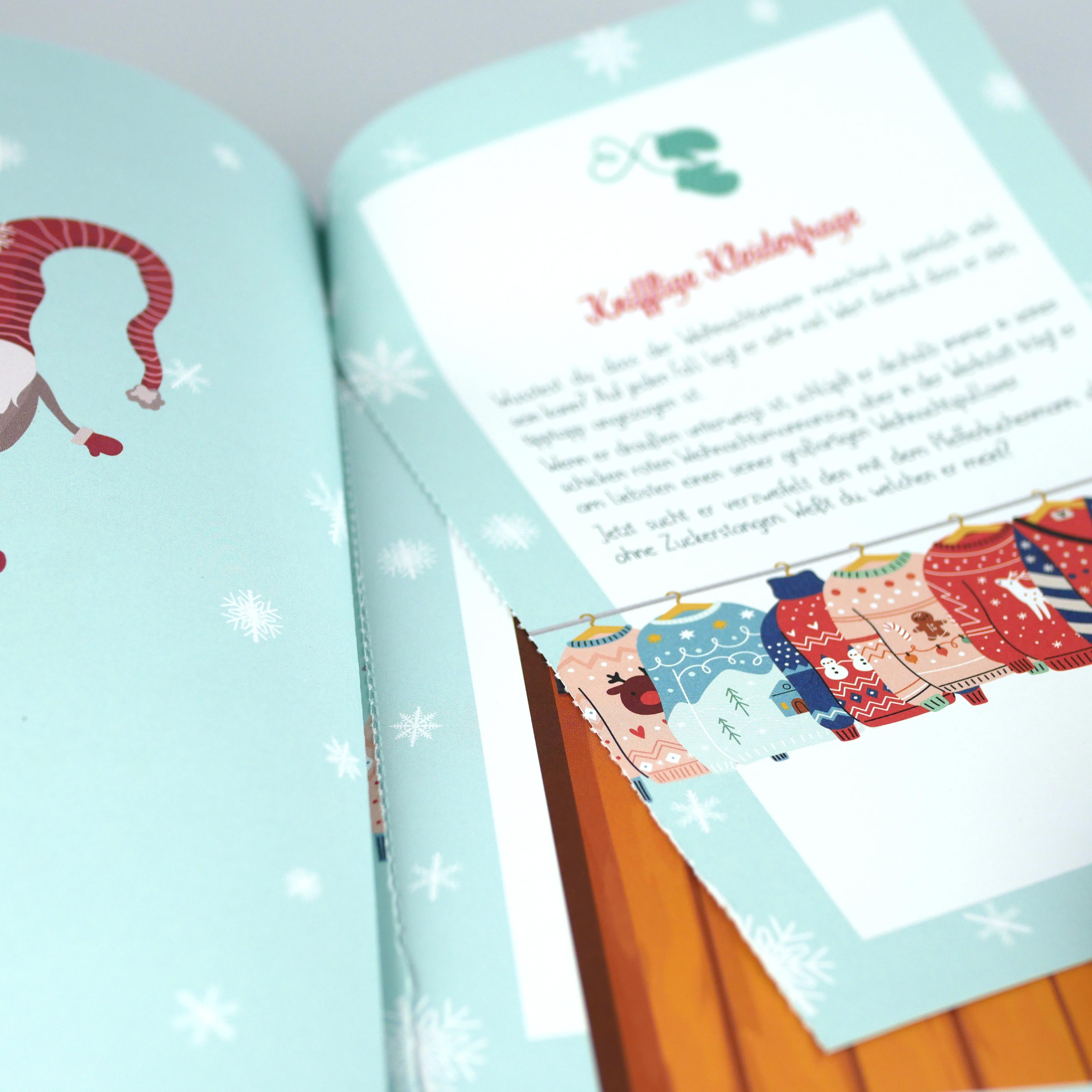 Beispielinhalt (Bild) Heute zieht ein Wichtel bei uns ein - Weihnachtliche Rätsel für die Adventszeit