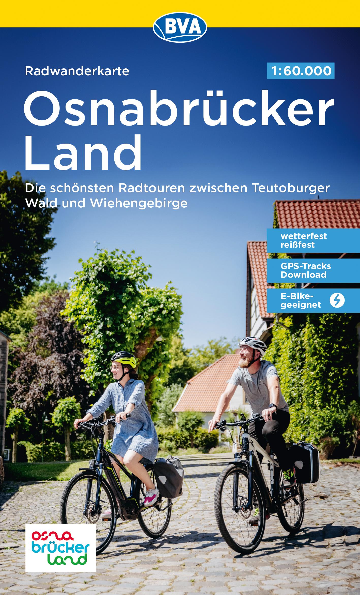 Vorderes Coverbild Radwanderkarte BVA Radwandern im Osnabrücker Land 1:60.000, reiß- und wetterfest, GPS-Tracks Download