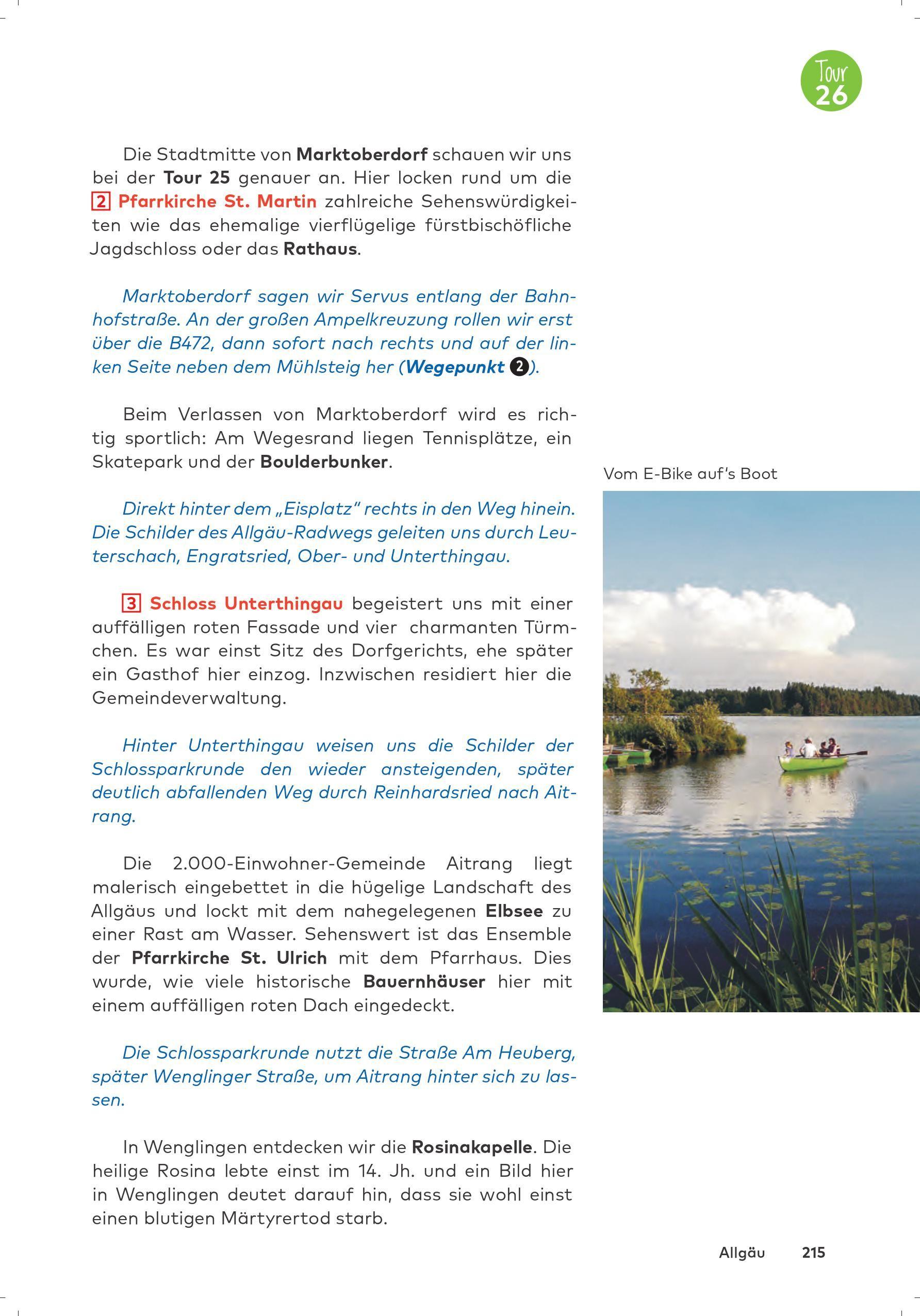 Beispielinhalt (Bild) Die 27 schönsten E-Bike Touren im Allgäu