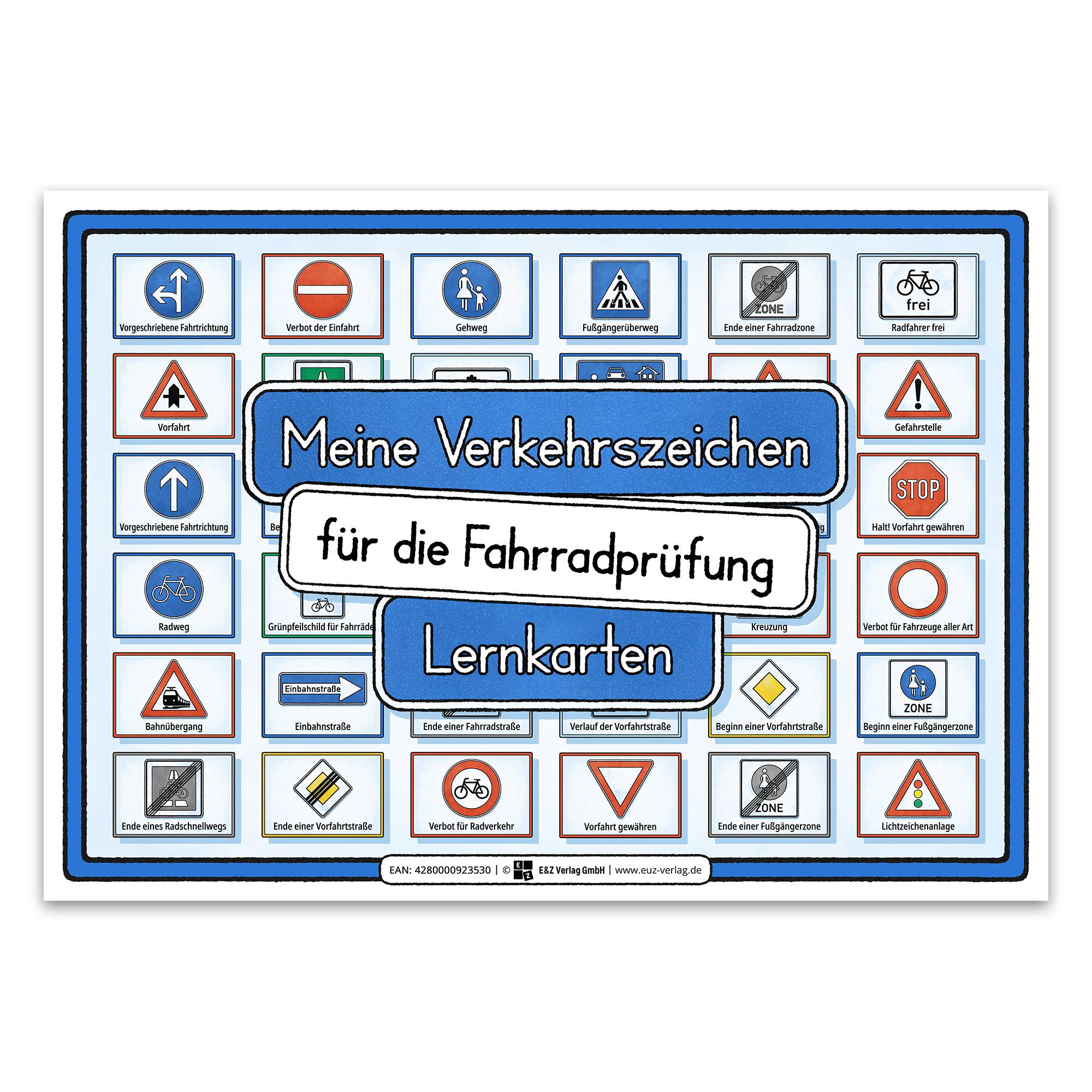 Vorderes Coverbild Meine Verkehrszeichen für die Fahrradprüfung- mit den neuen Verkehrszeichen