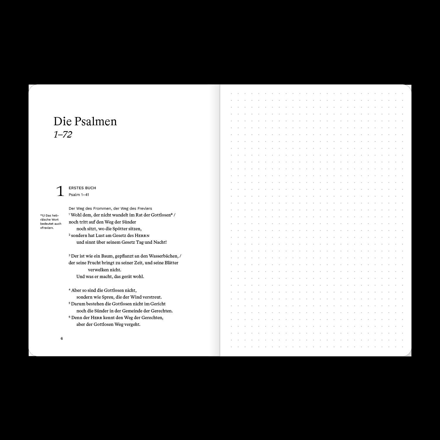 Beispielinhalt (Bild) Die Psalmen 1-72 (Bibeljournal)