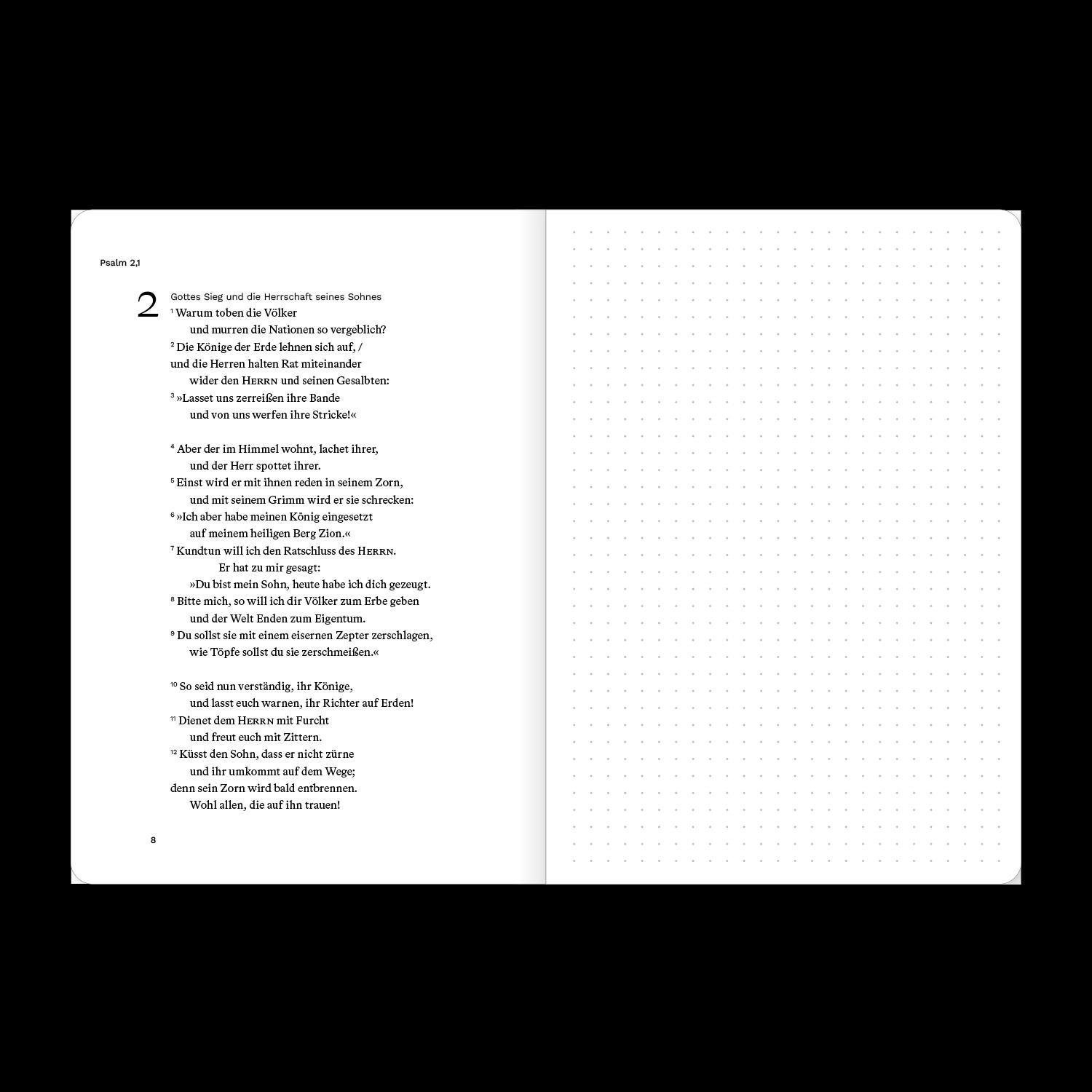 Beispielinhalt (Bild) Die Psalmen 1-72 (Bibeljournal)