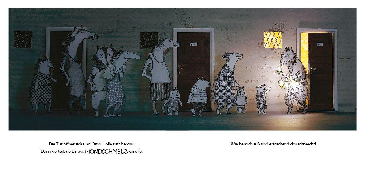 Beispielinhalt (Bild) Mondeis: Trägerin des Astrid-Lindgren-Gedächtnis-Preises 2020; Nominiert für den Deutschen Jugendliteraturpreis 2024, Kategorie Bilderbuch