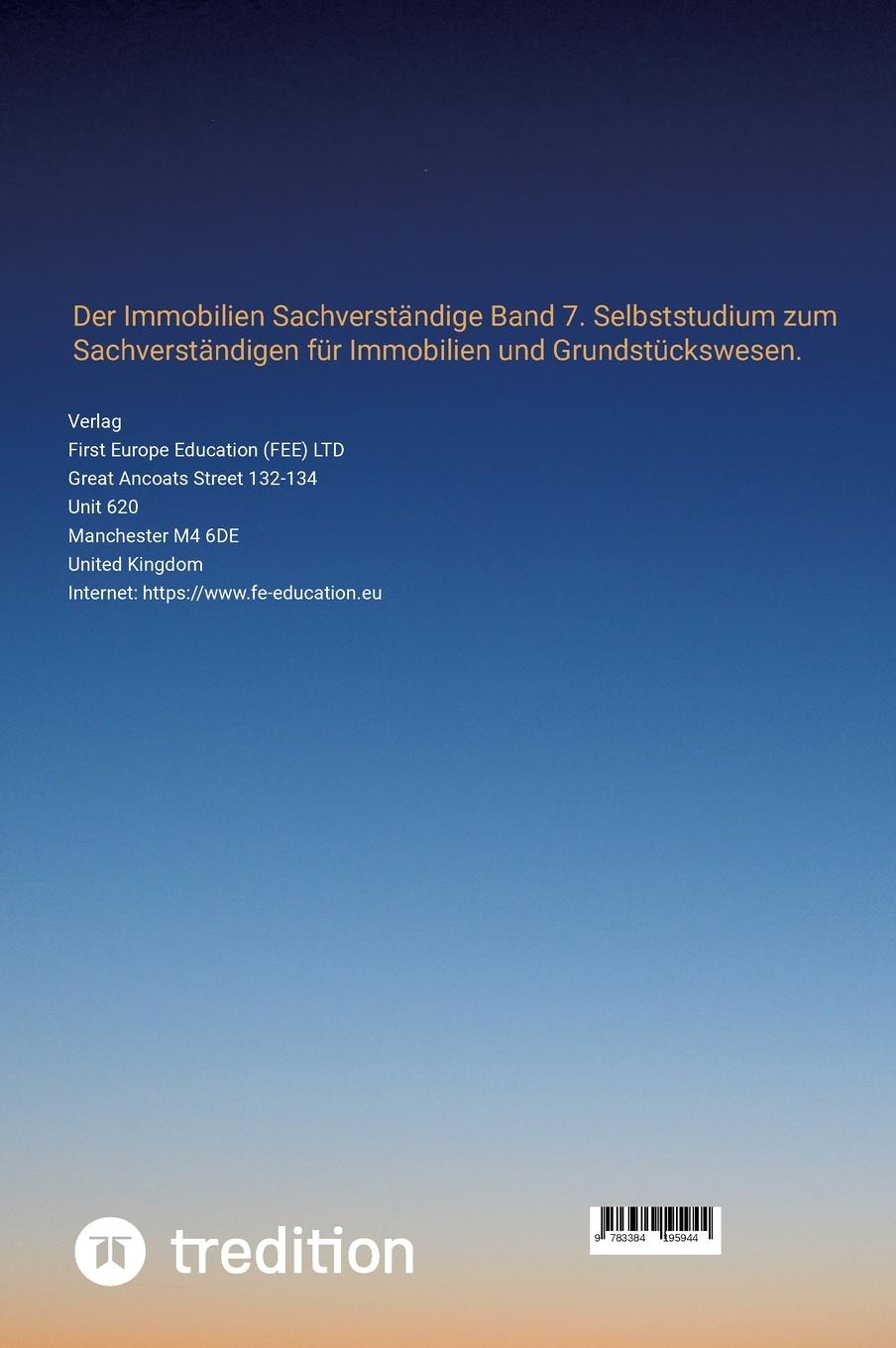 Rückseitencover SV für Immobilien & Grundstückswesen