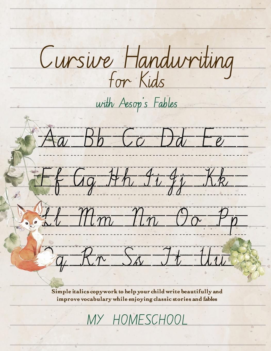 Vorderes Coverbild Cursive Handwriting for Kids with Aesop's Fables