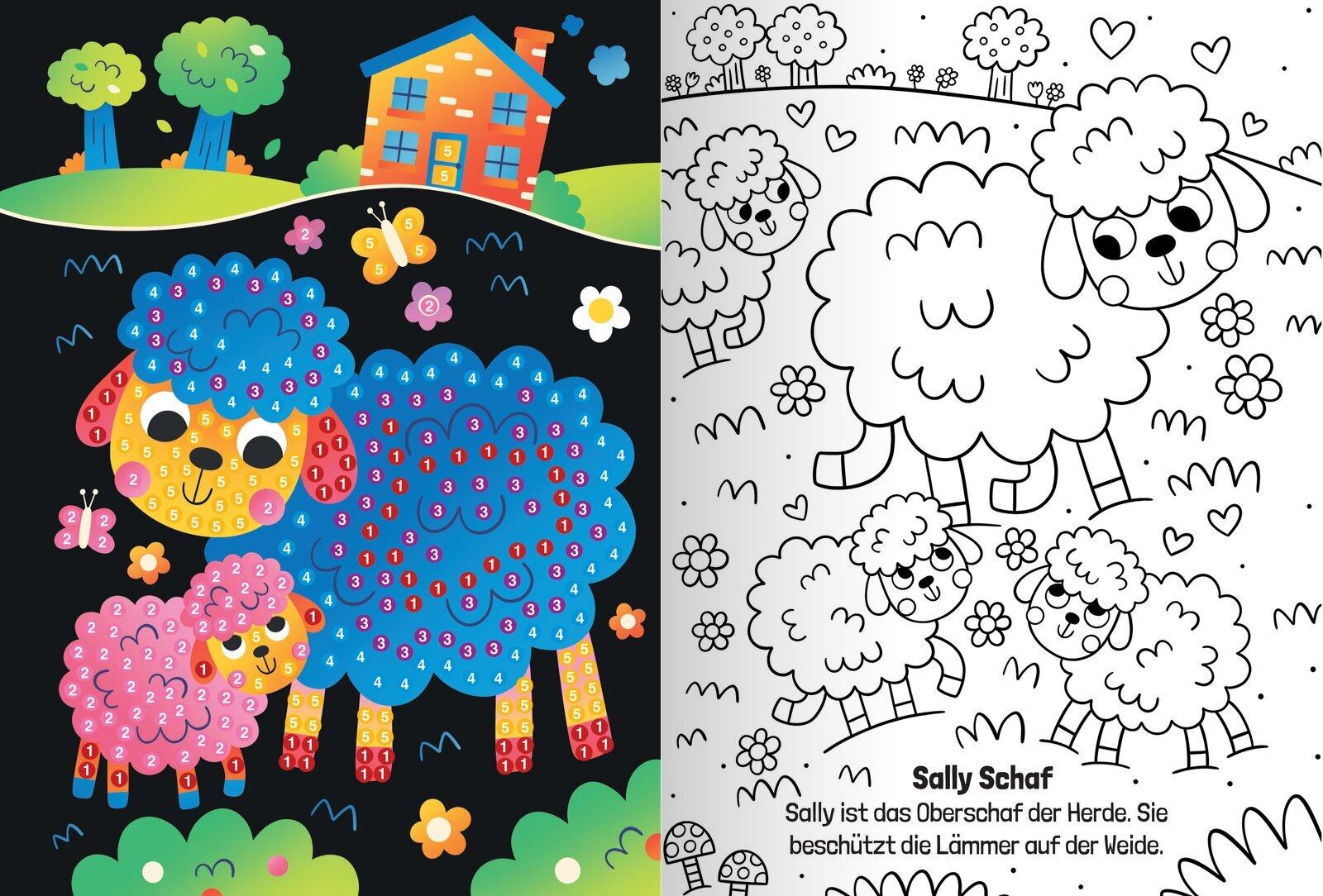 Beispielinhalt (Bild) Magic Diamond Colouring - Bauernhof