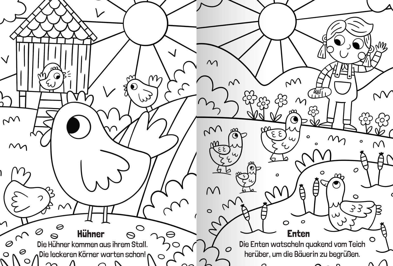 Beispielinhalt (Bild) Magic Diamond Colouring - Bauernhof
