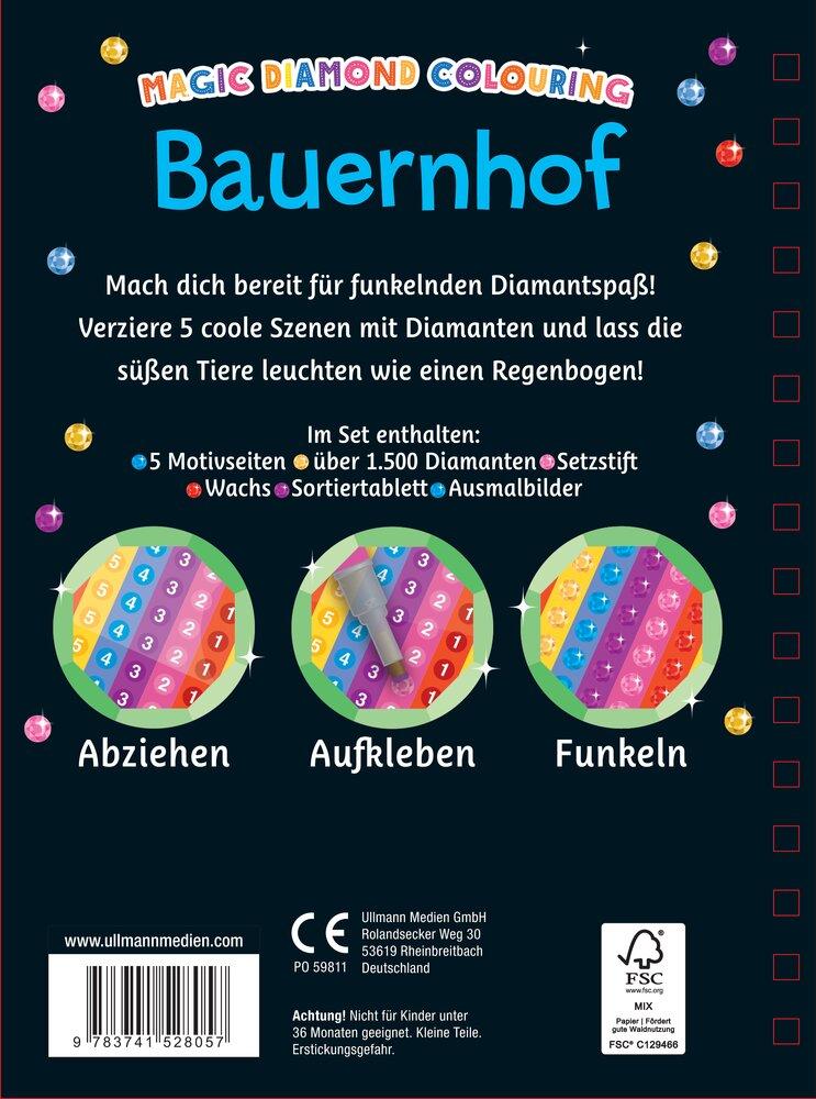 Rückseitencover Magic Diamond Colouring - Bauernhof