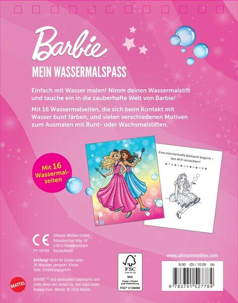 Rückseitencover Mein Wassermalspaß - Barbie