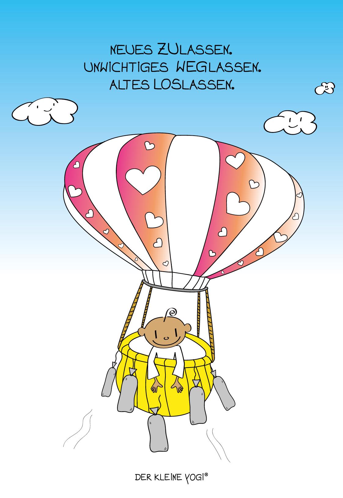 Beispielinhalt (Bild) Der kleine Yogi - Mut Botschaften