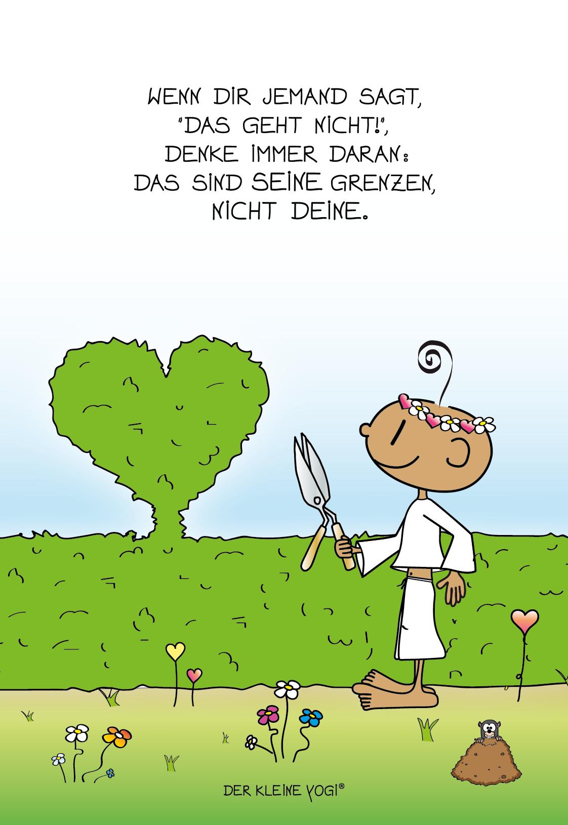 Beispielinhalt (Bild) Der kleine Yogi - Mut Botschaften