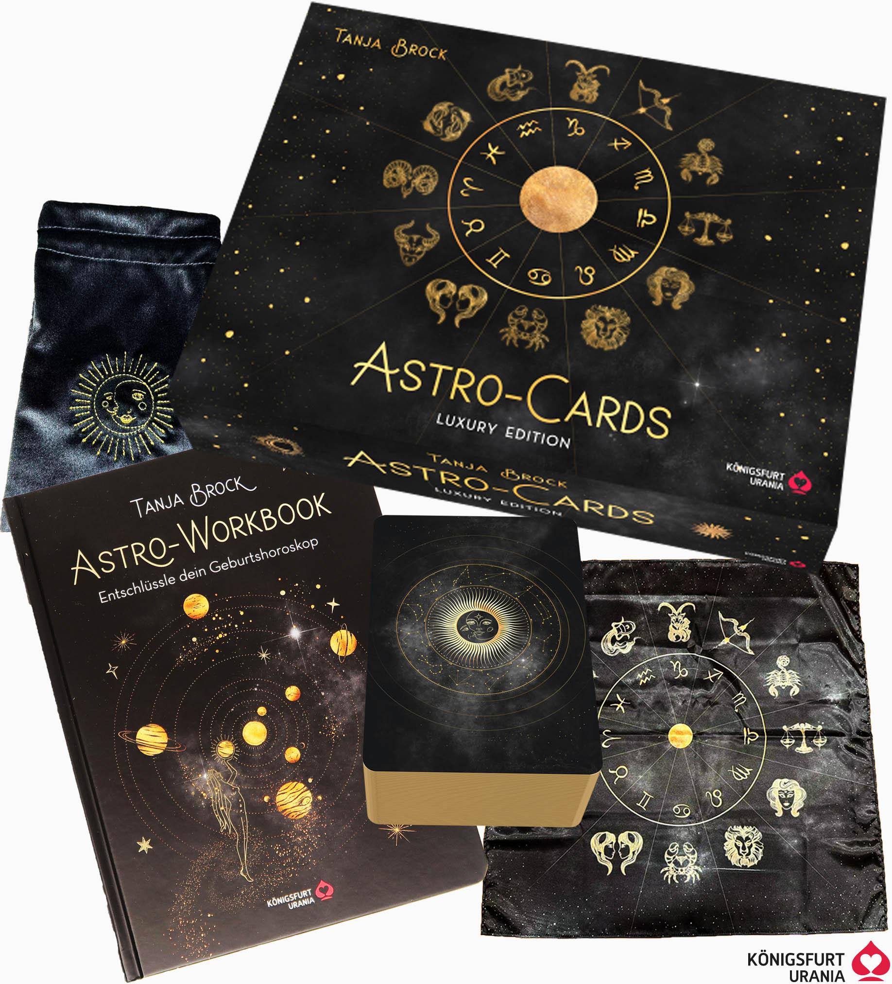 Vorderes Coverbild Astro-Cards - Luxury Edition - Box u. Karten mit Goldprägung/Goldschnitt, limitierte u. nummerierte Ausgabe