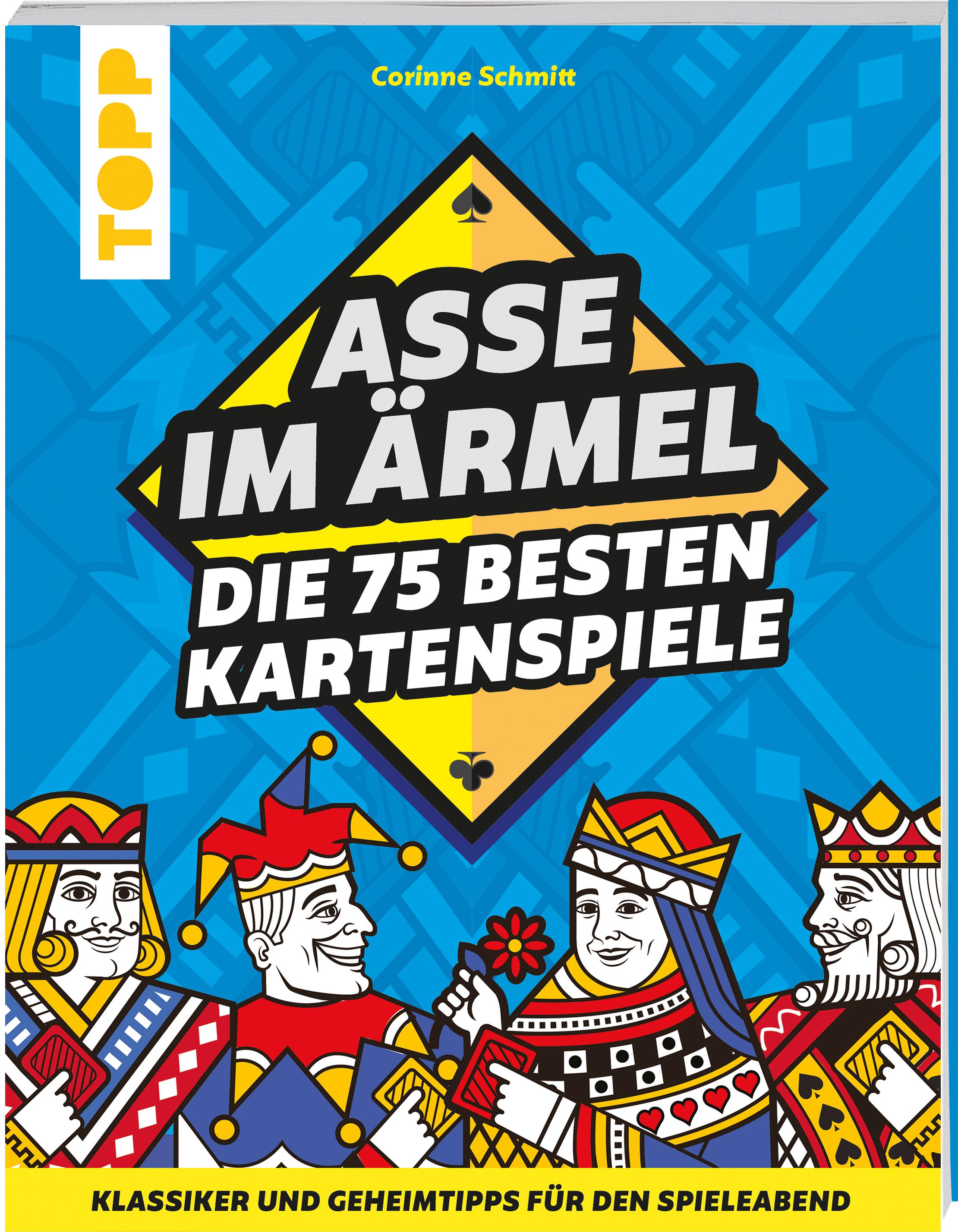 Vorderes Coverbild Asse im Ärmel - Die 75 besten Kartenspiele
