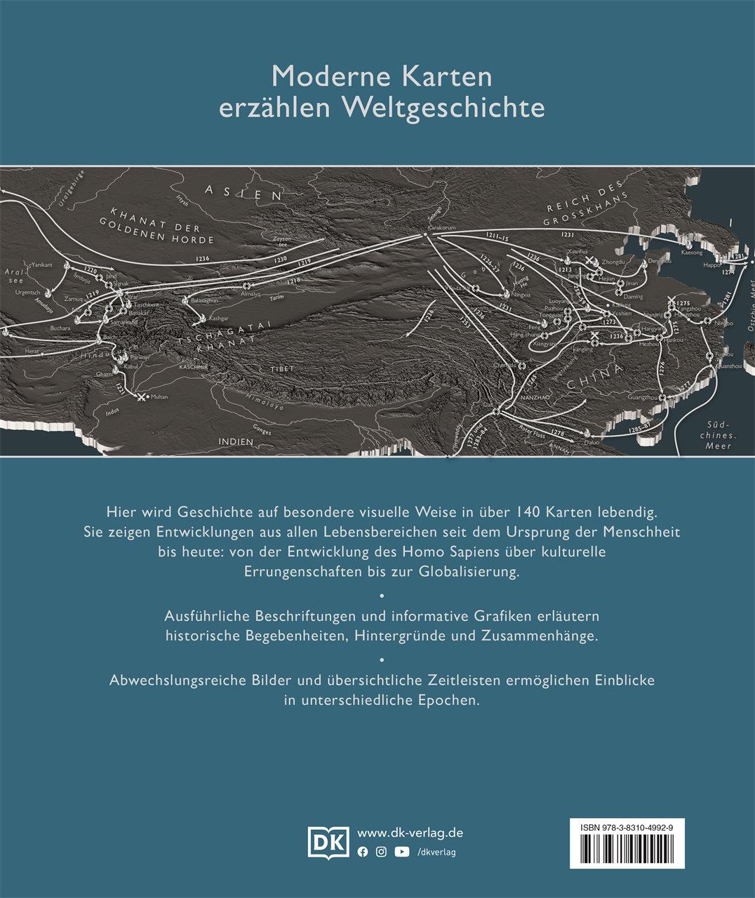 Rückseitencover Die Geschichte der Welt in Karten