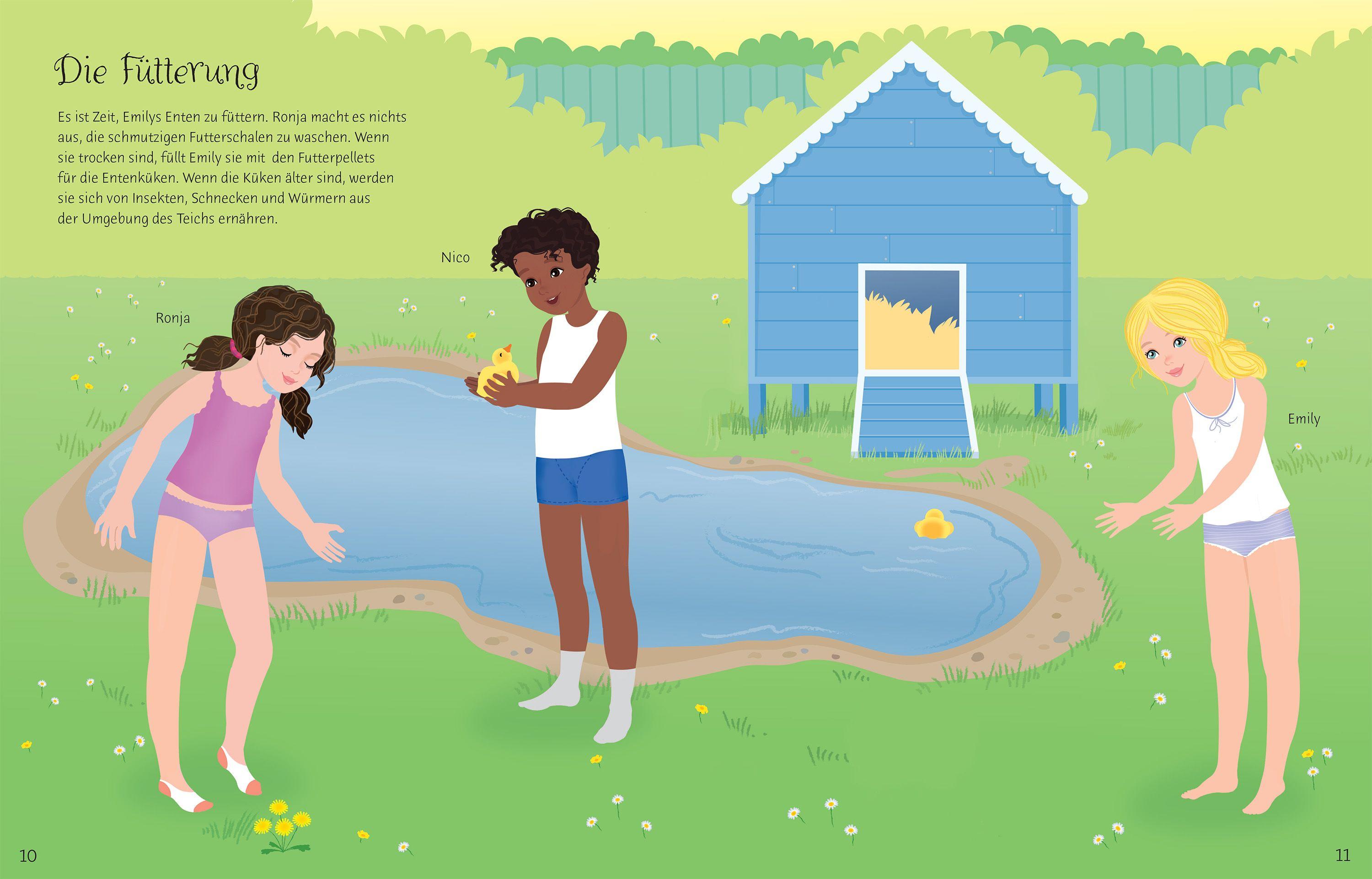 Beispielinhalt (Bild) Mein Anziehpuppen-Stickerbuch: Haustiere