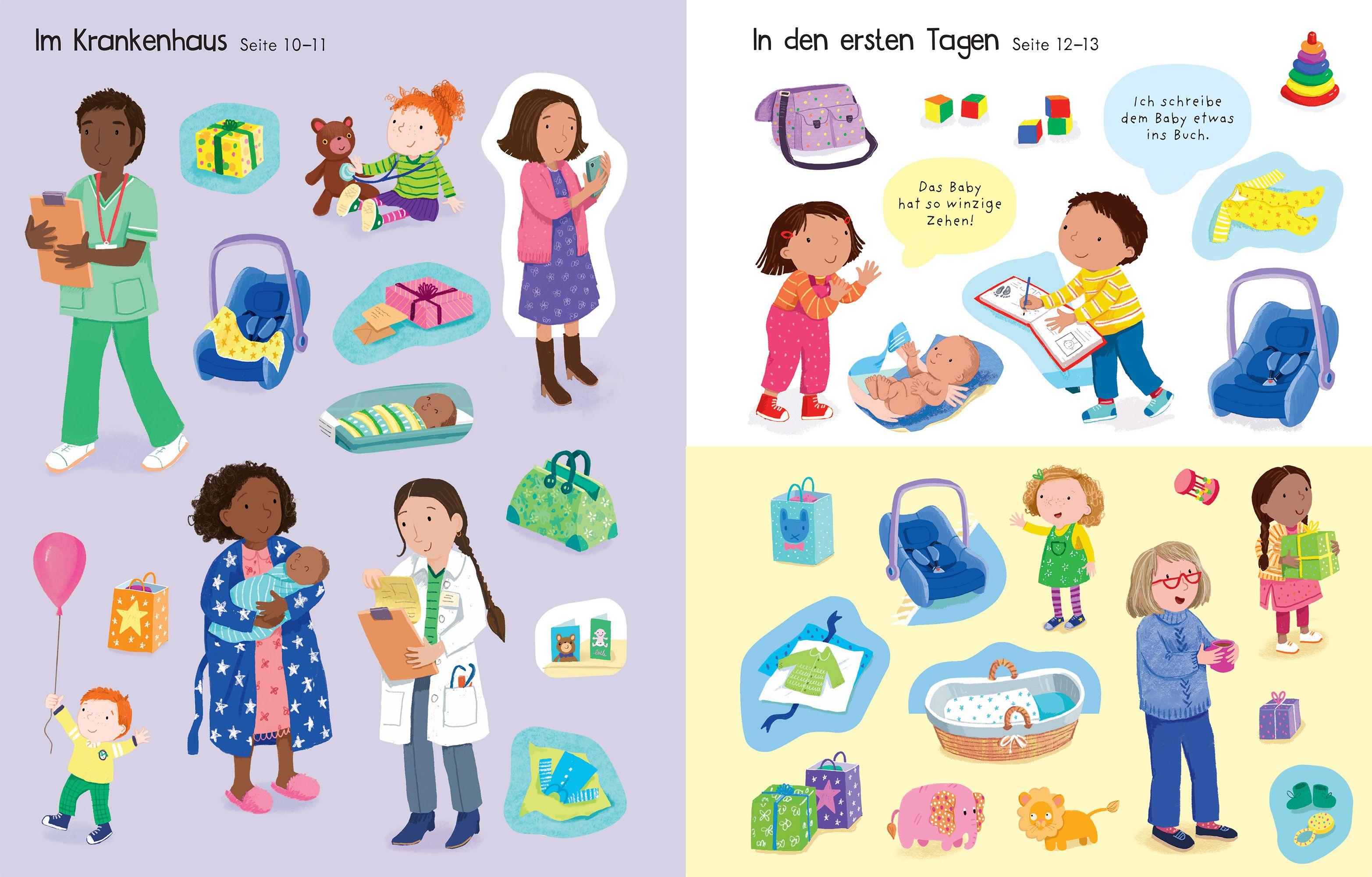 Beispielinhalt (Bild) Mein erstes Stickerbuch: Wir bekommen ein Geschwisterchen!