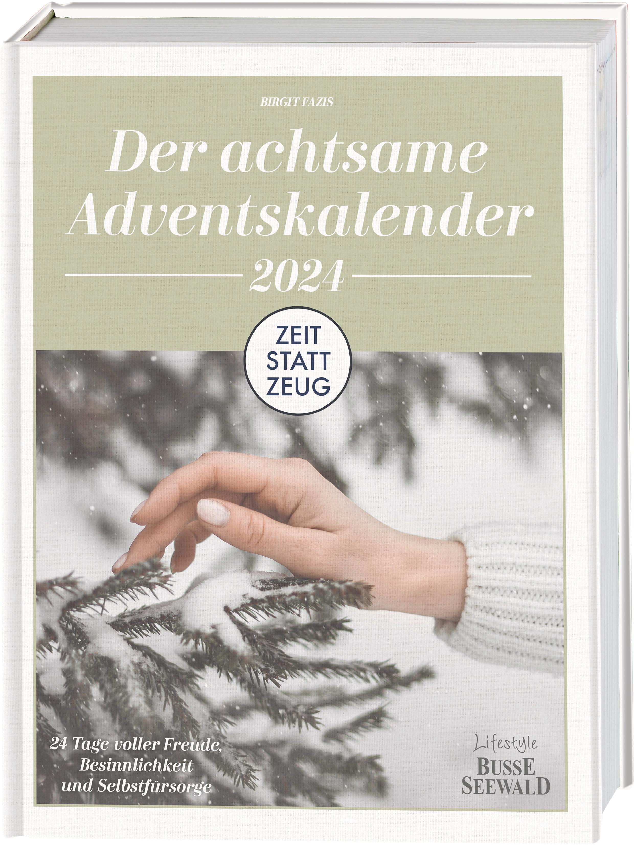 Vorderes Coverbild Zeit statt Zeug: Der achtsame Adventskalender 2024