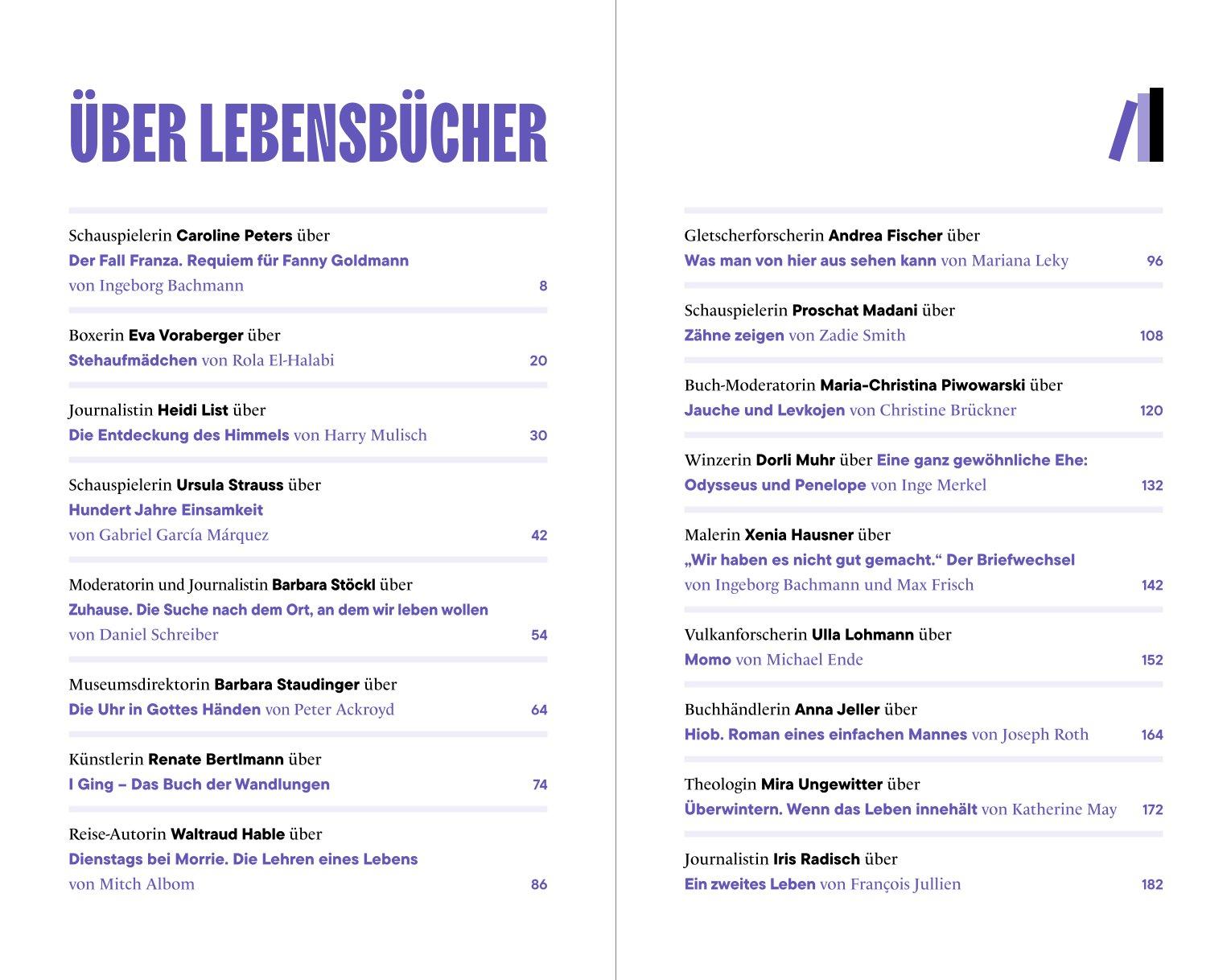 Beispielinhalt (Bild) Über Lebensbücher