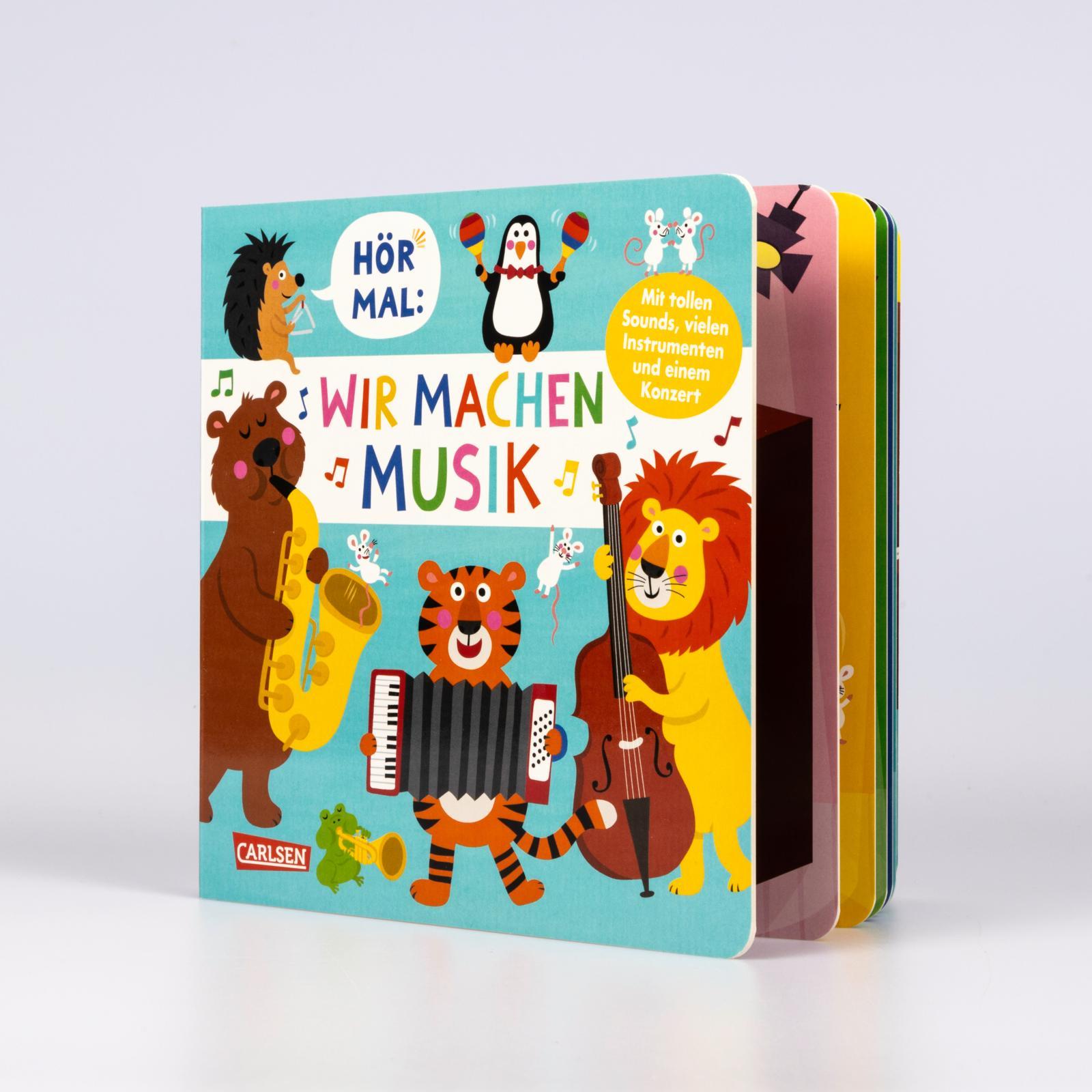 Beispielinhalt (Bild) Hör mal (Soundbuch): Wir machen Musik