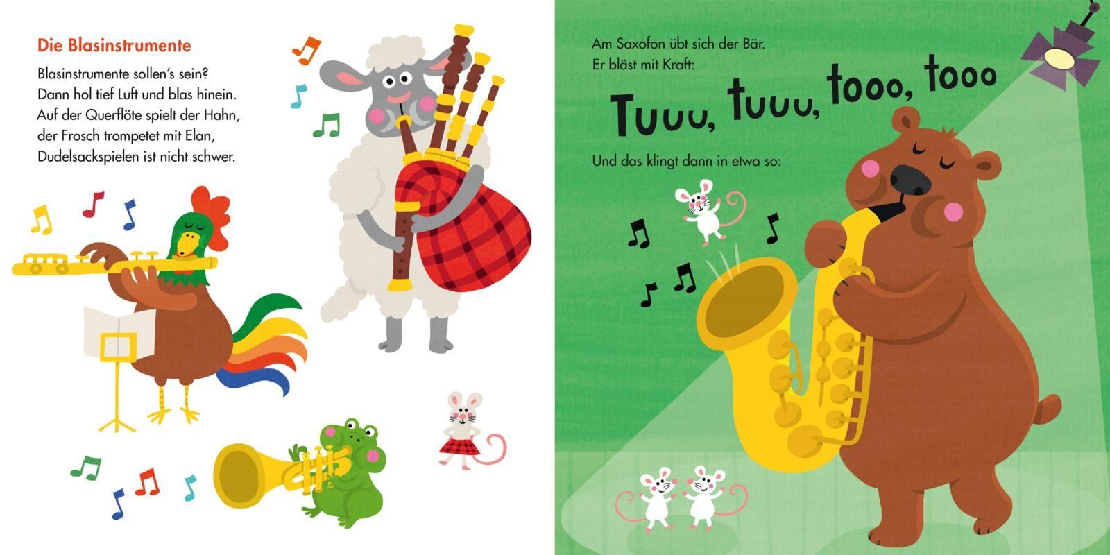 Beispielinhalt (Bild) Hör mal (Soundbuch): Wir machen Musik