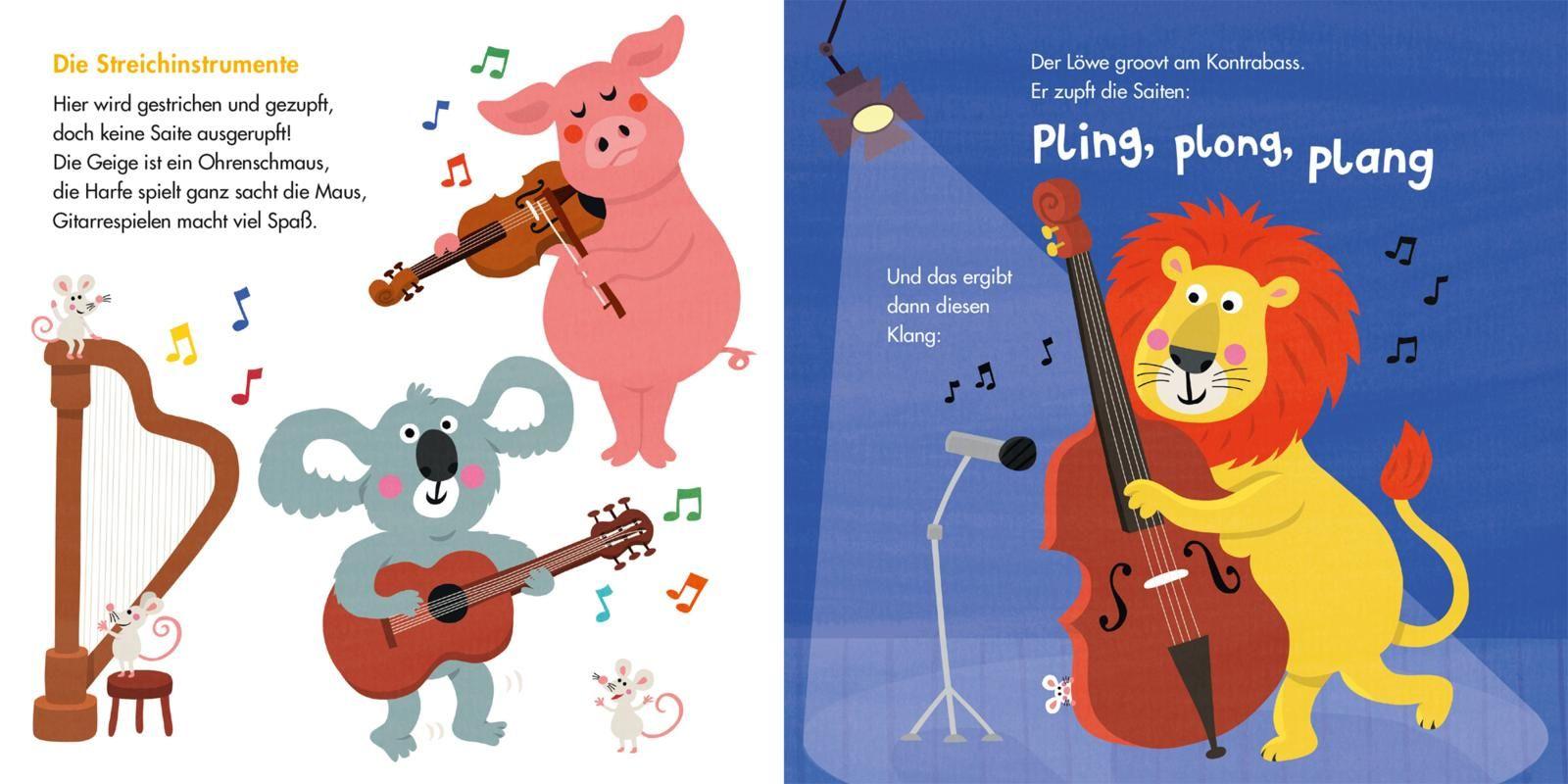 Beispielinhalt (Bild) Hör mal (Soundbuch): Wir machen Musik