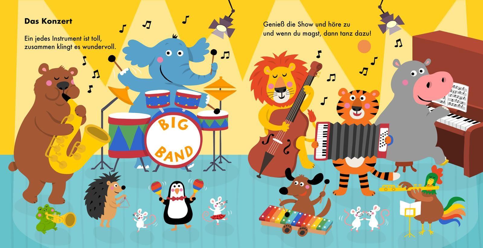 Beispielinhalt (Bild) Hör mal (Soundbuch): Wir machen Musik