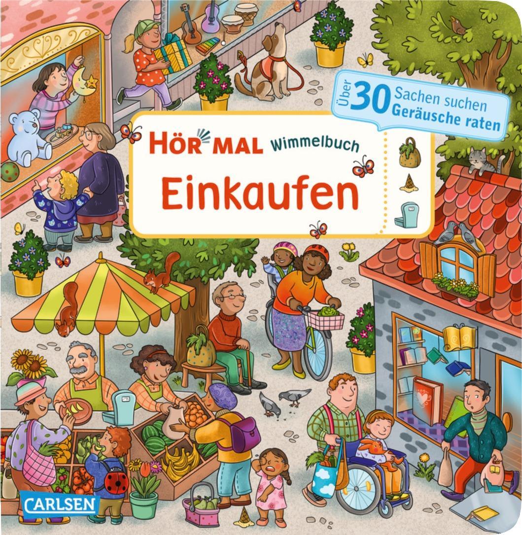 Vorderes Coverbild Hör mal (Soundbuch): Wimmelbuch: Einkaufen