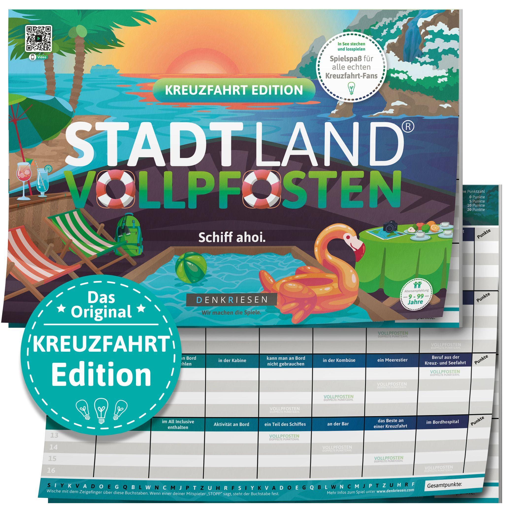 Vorderes Coverbild DENKRIESEN - STADT LAND VOLLPFOSTEN® - KREUZFAHRT EDITION - "Schiff ahoi!" - A4