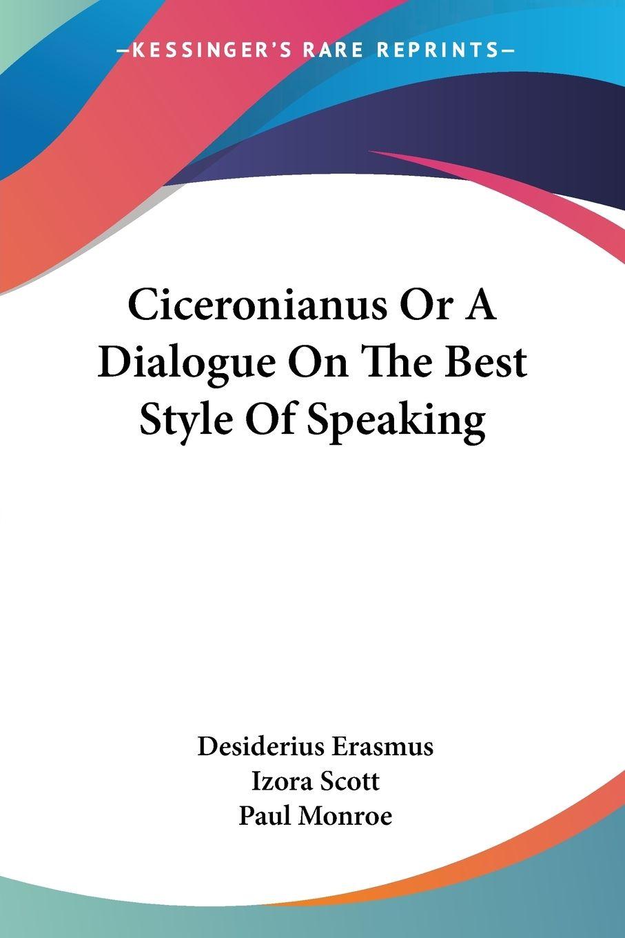 Vorderes Coverbild Ciceronianus Or A Dialogue On The Best Style Of Speaking