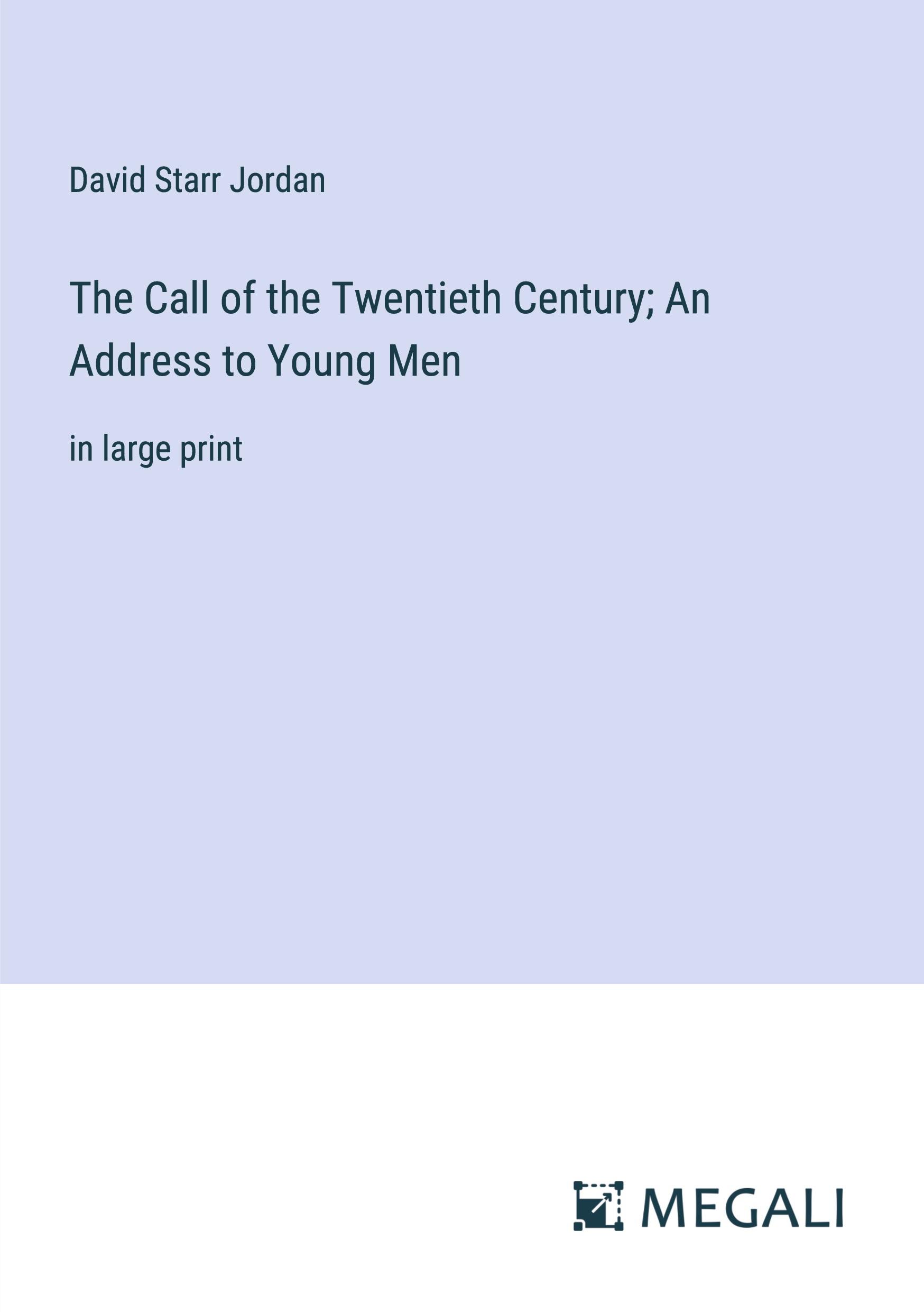 Vorderes Coverbild The Call of the Twentieth Century; An Address to Young Men