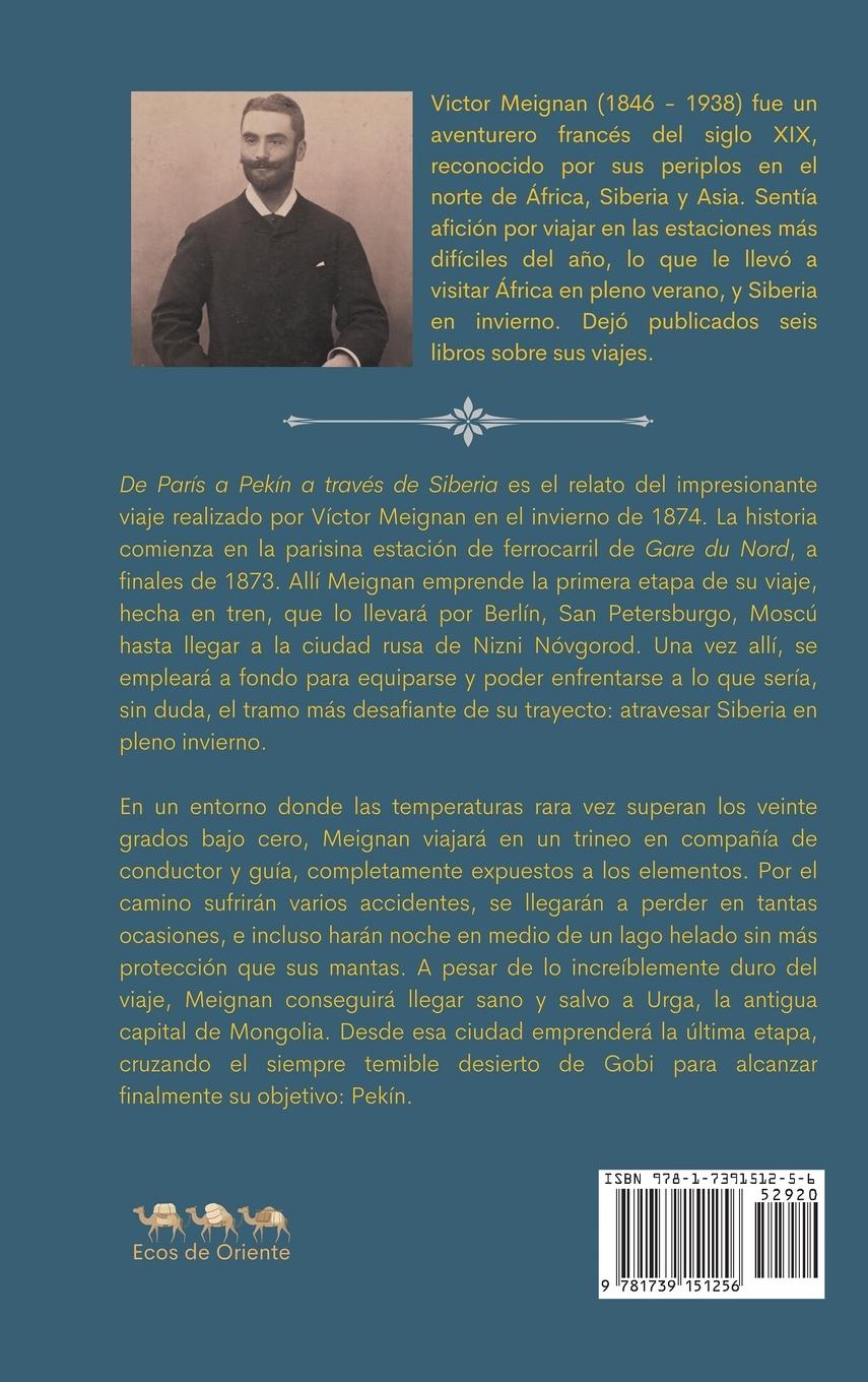 Rückseitencover De París a Pekín a través de Siberia