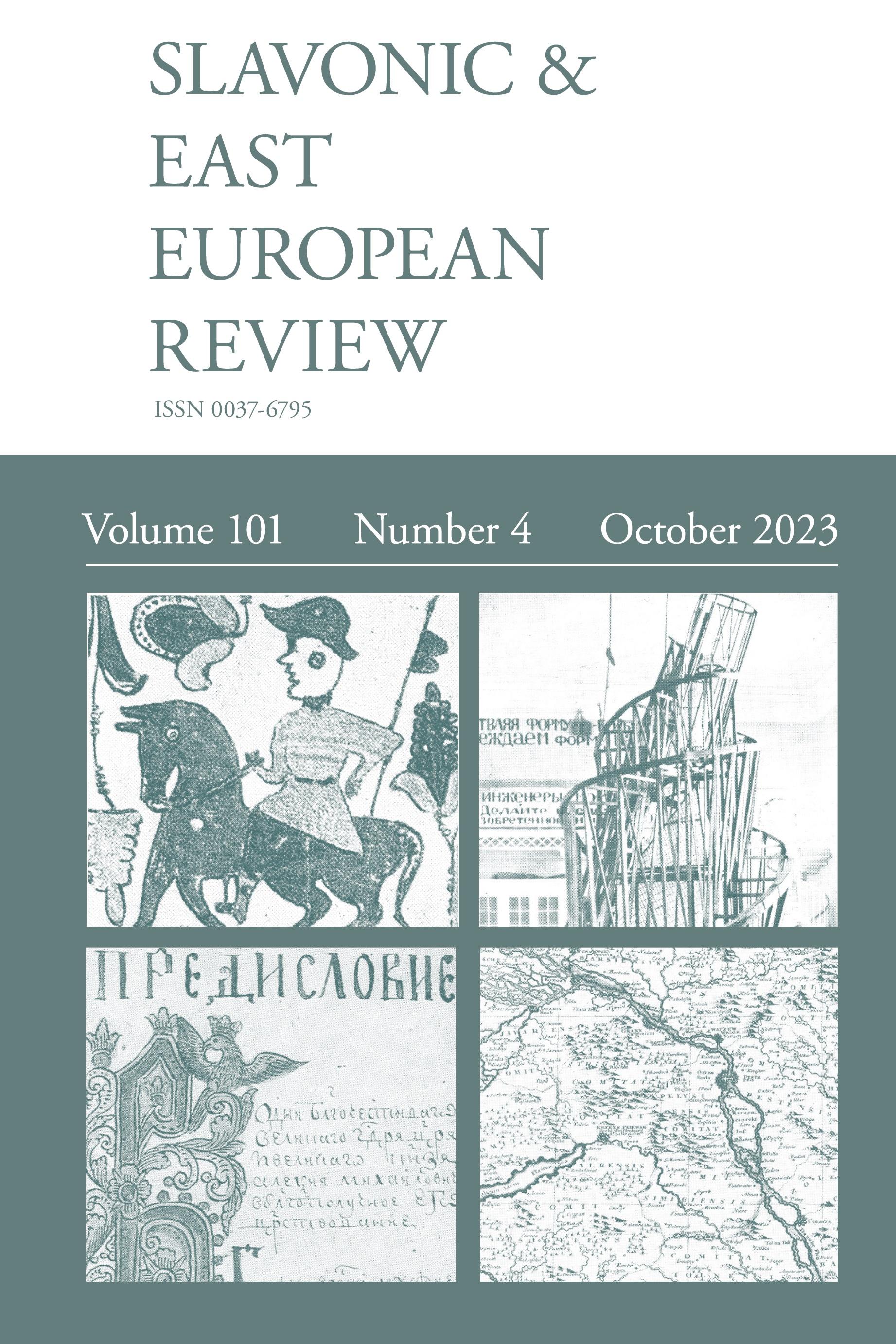 Vorderes Coverbild Slavonic & East European Review (101