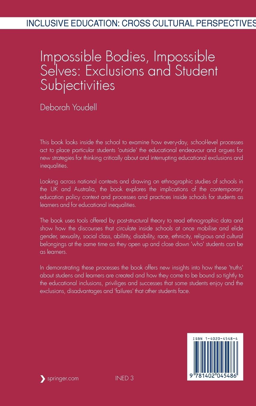 Rückseitencover Impossible Bodies, Impossible Selves: Exclusions and Student Subjectivities