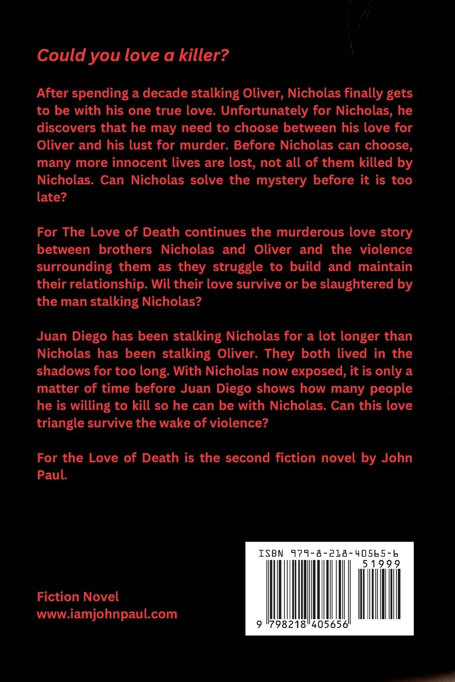 Rückseitencover For the Love of Death